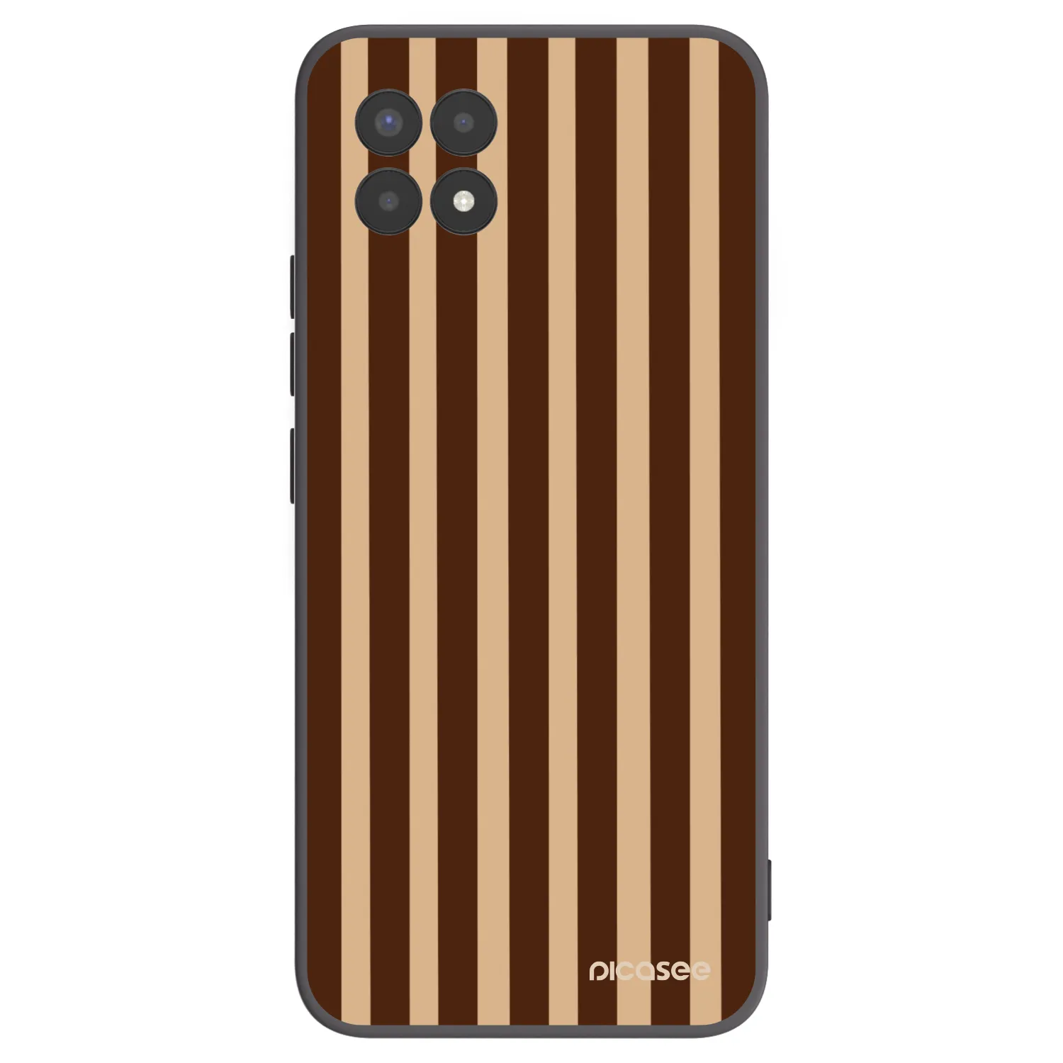 Picasee silikonski črni ovitek za Realme 8i - Brown lines