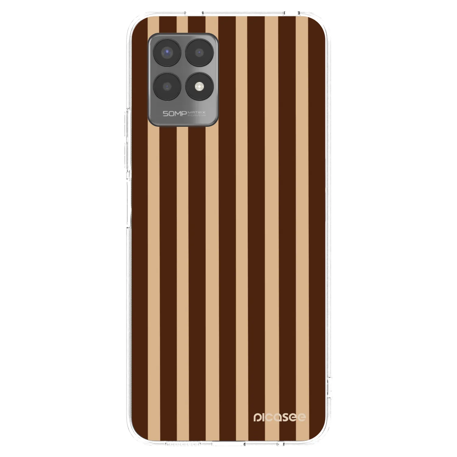 Picasee silikonski prozorni ovitek za Realme 8i - Brown lines