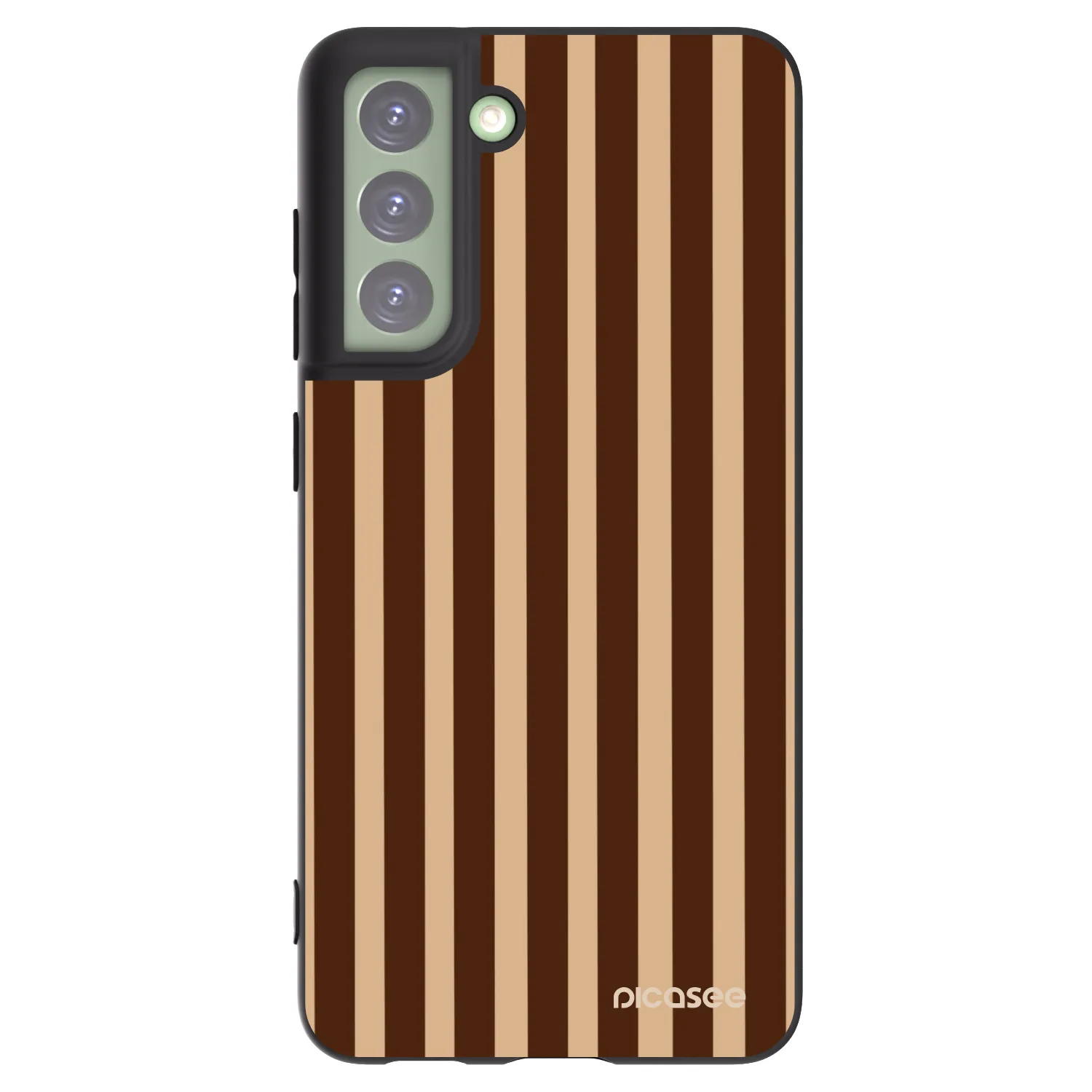 Picasee silikonski črni ovitek za Samsung Galaxy S21 FE 5G - Brown lines