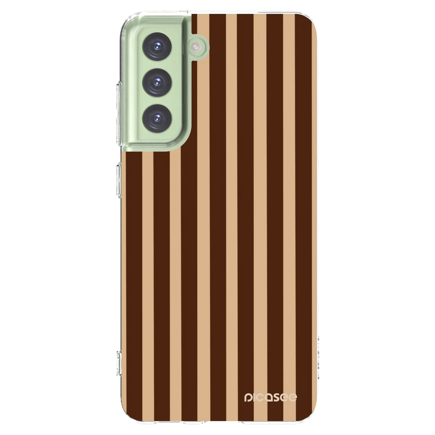 Picasee silikonski prozorni ovitek za Samsung Galaxy S21 FE 5G - Brown lines