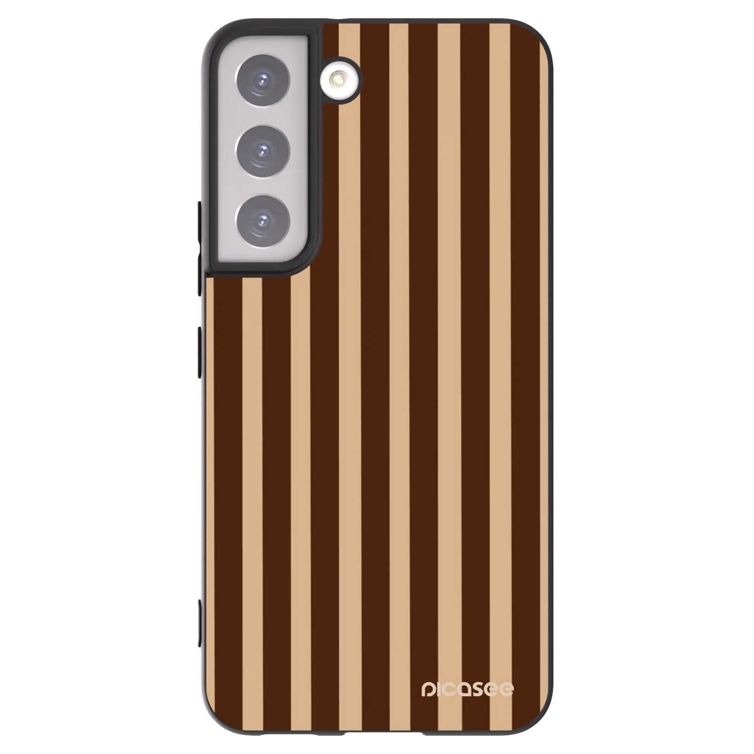 Picasee silikonski črni ovitek za Samsung Galaxy S22 5G - Brown lines