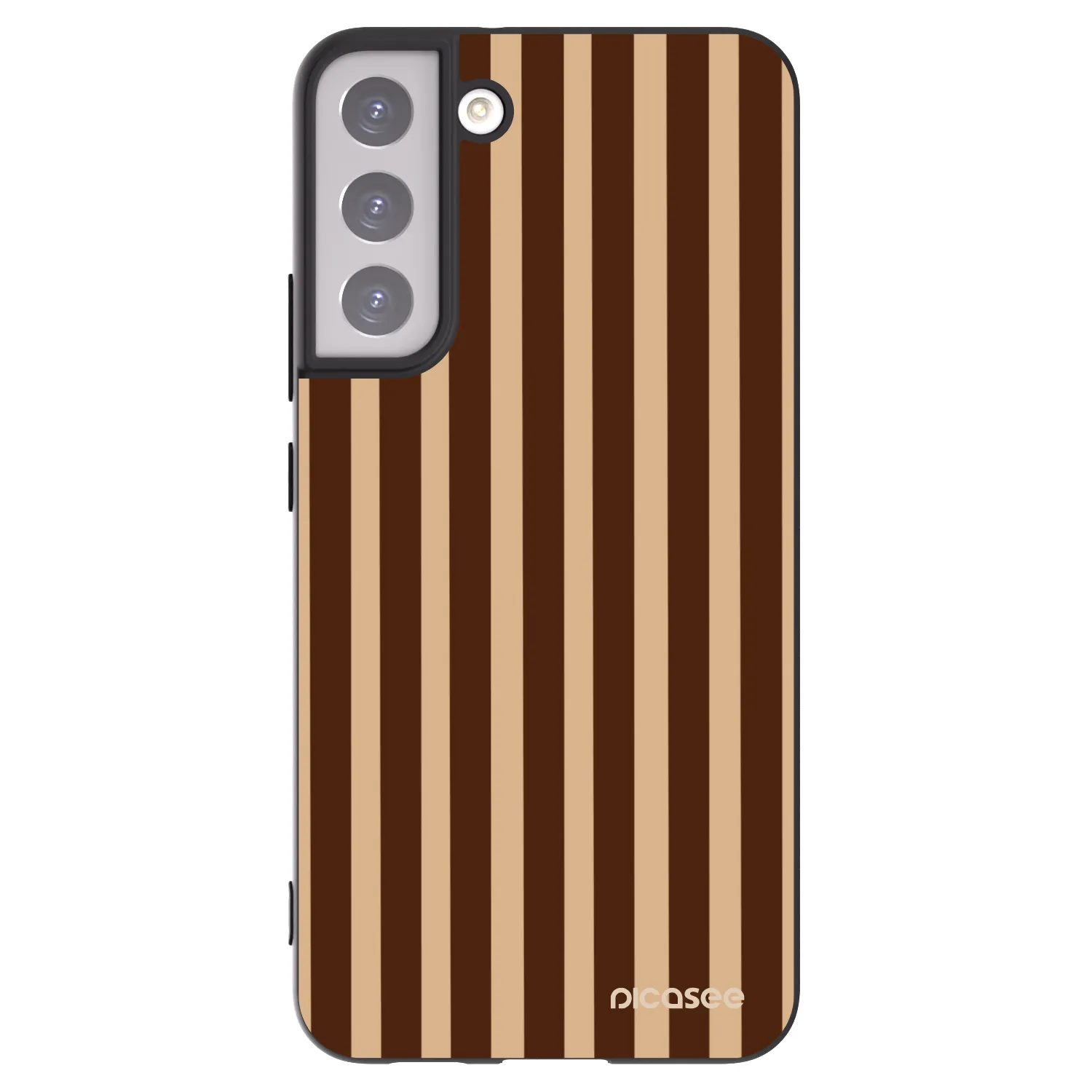 Picasee silikonski črni ovitek za Samsung Galaxy S22+ 5G - Brown lines