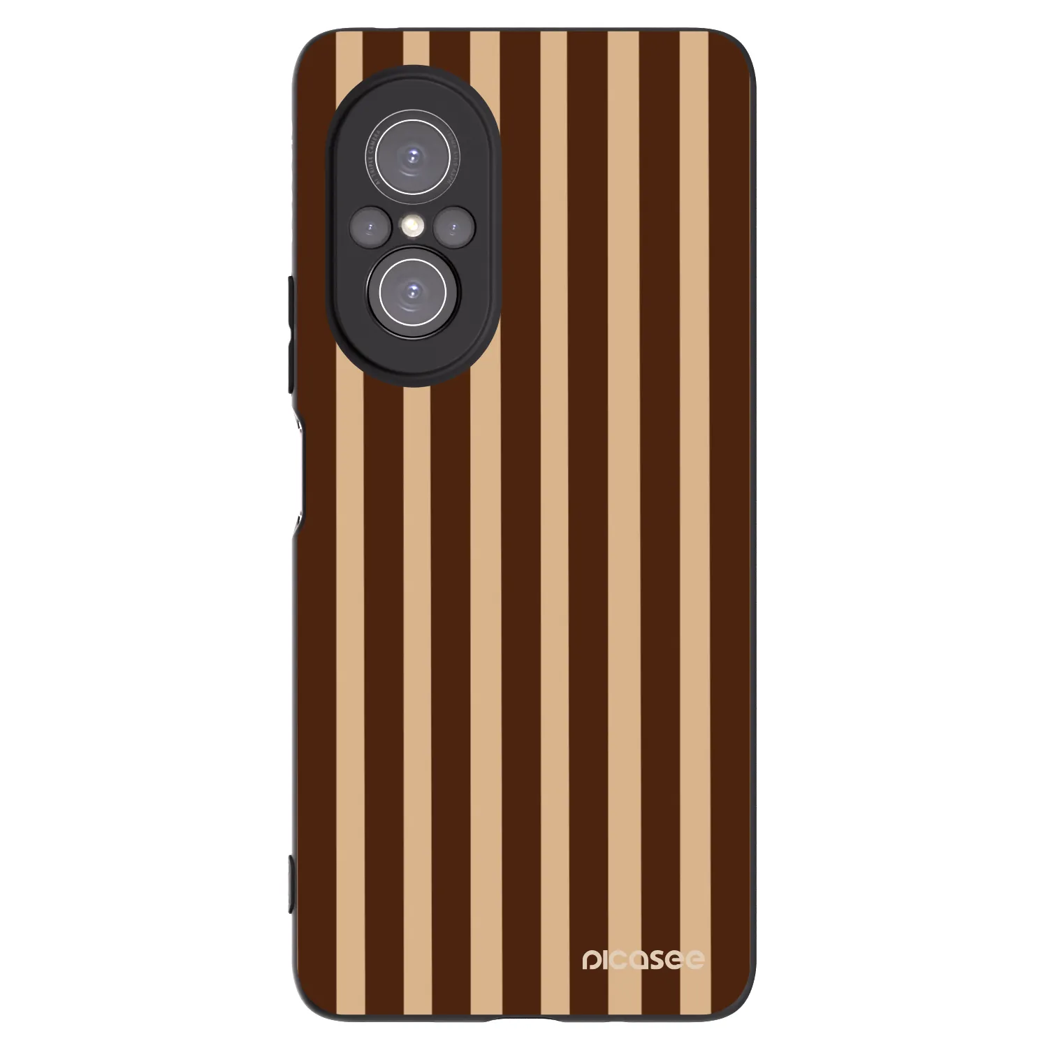 Picasee silikonski črni ovitek za Huawei Nova 9 SE - Brown lines