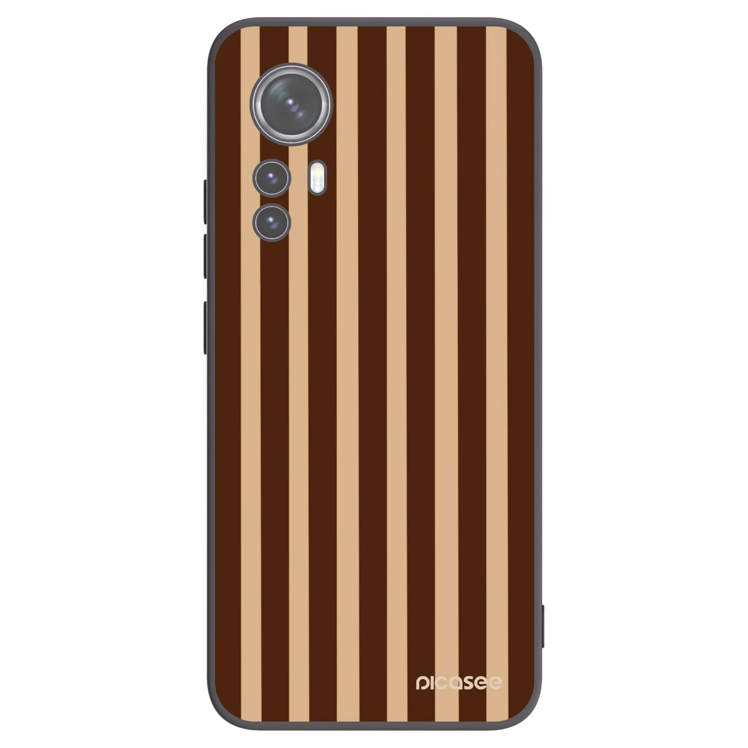 Picasee silikonski črni ovitek za Xiaomi 12 - Brown lines