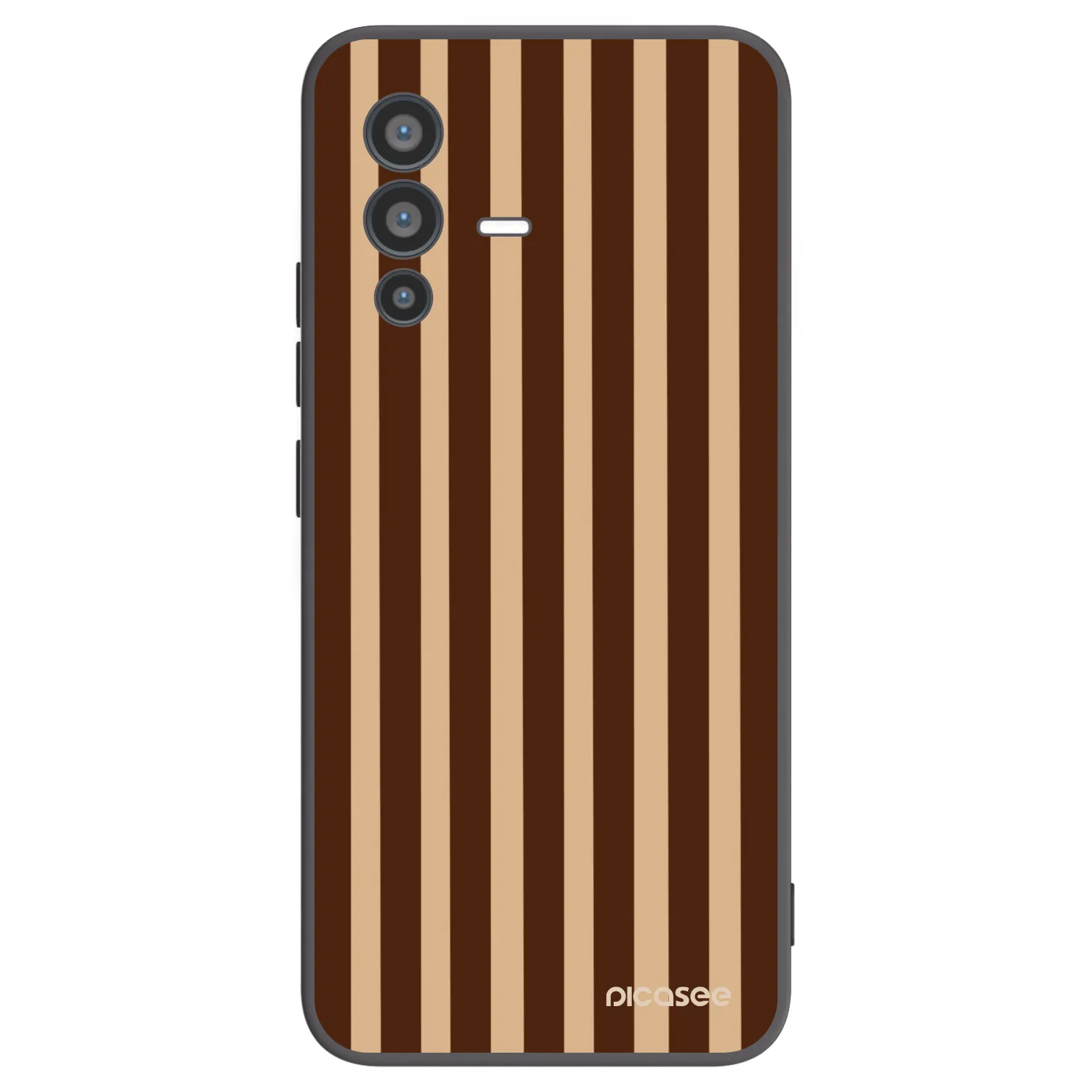 Picasee silikonski črni ovitek za Vivo V23 5G - Brown lines