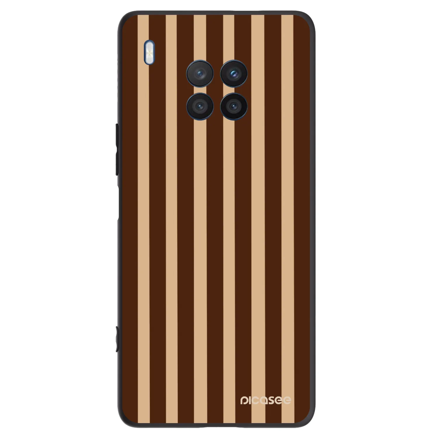 Picasee silikonski črni ovitek za Honor 50 Lite - Brown lines