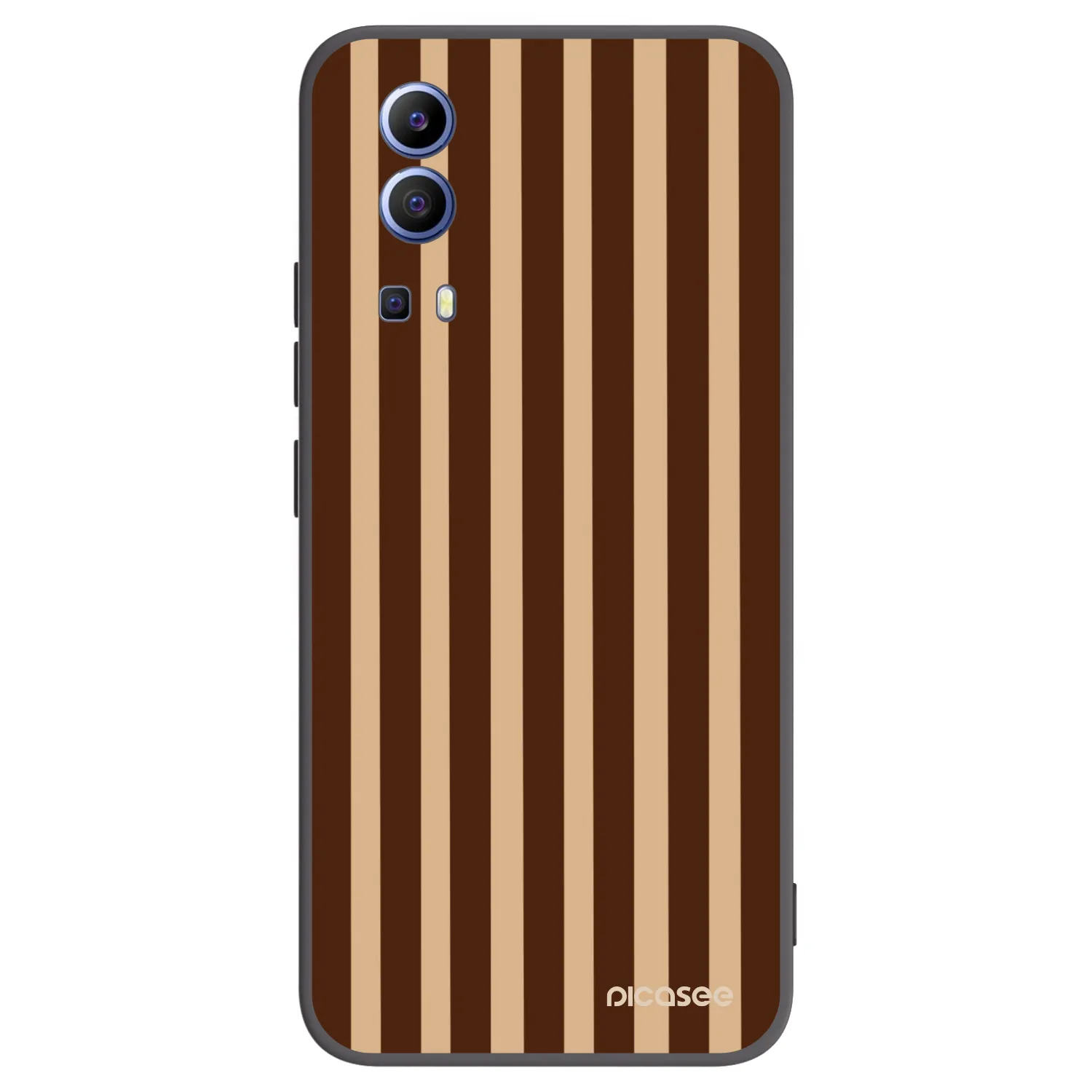 Picasee silikonski črni ovitek za Vivo Y52 5G - Brown lines