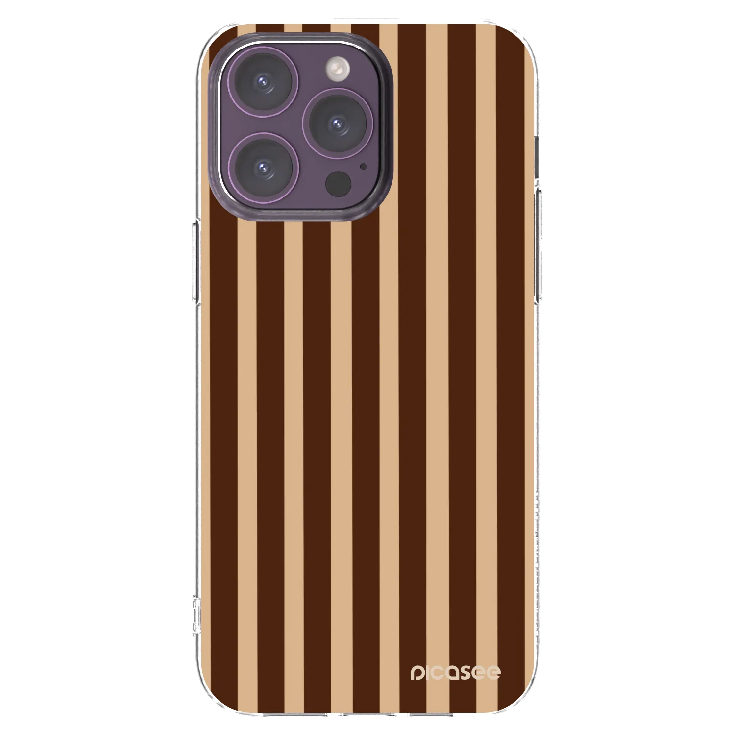 Picasee silikonski prozorni ovitek za Apple iPhone 14 Pro Max - Brown lines