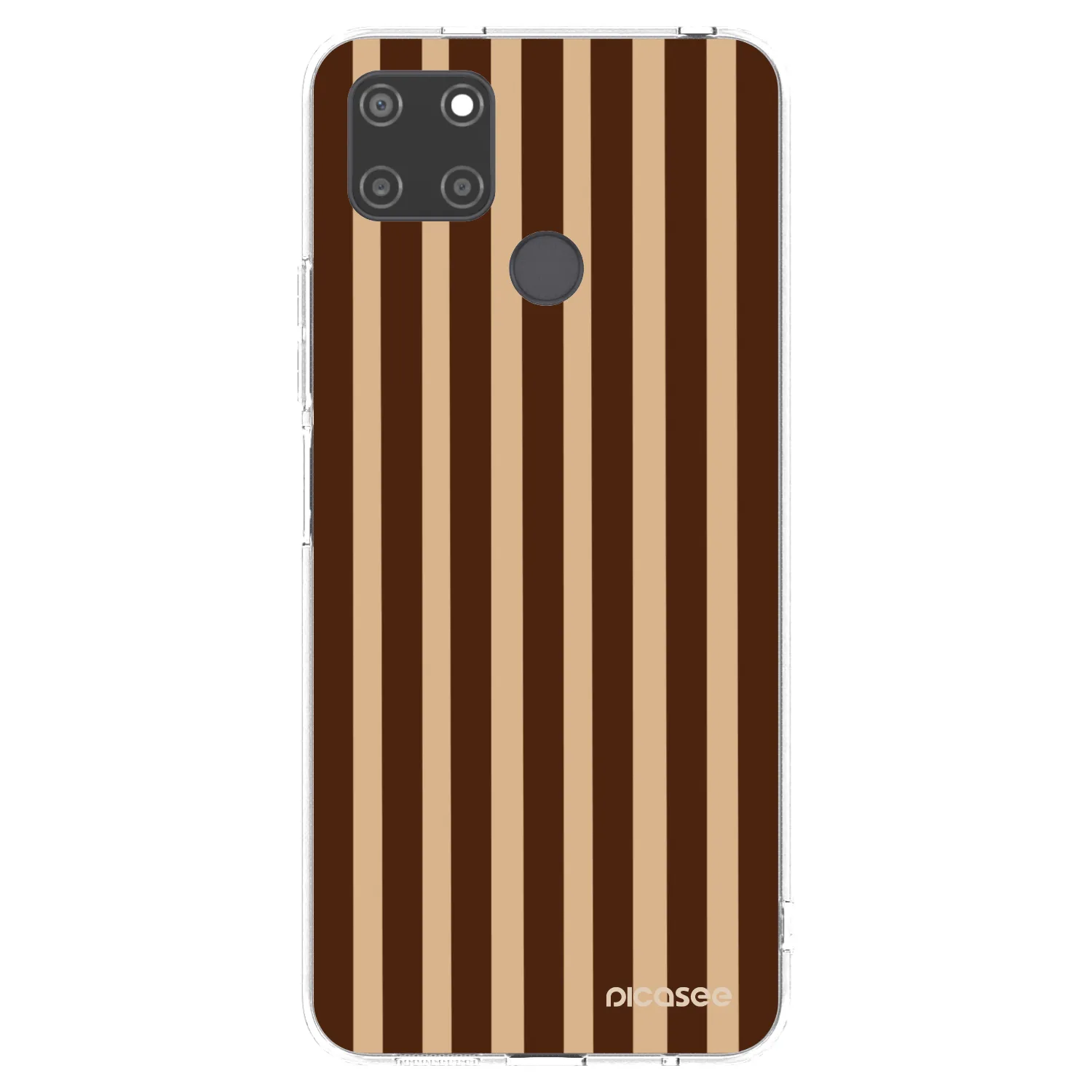 Picasee silikonski prozorni ovitek za Realme C21Y - Brown lines