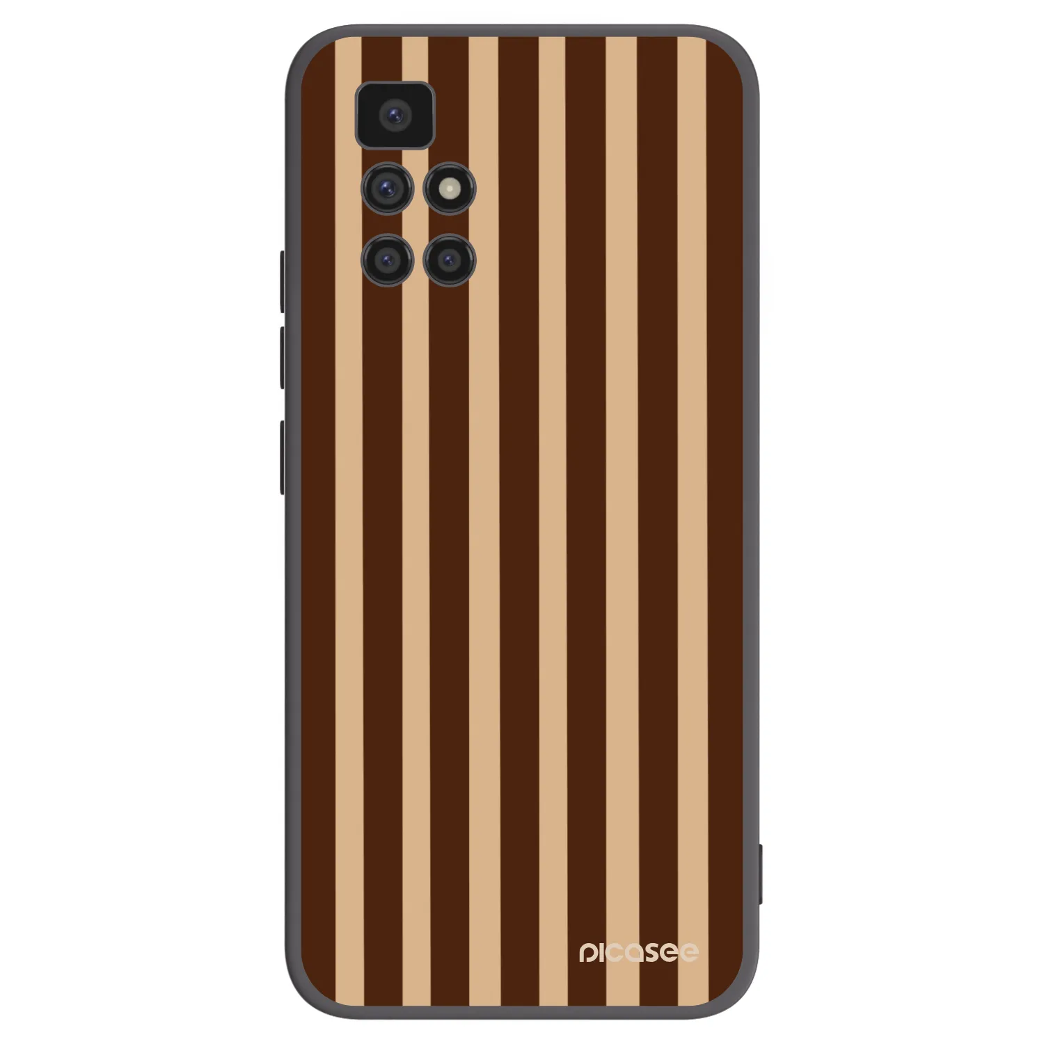 Picasee silikonski črni ovitek za Xiaomi Redmi 10 (2022) - Brown lines