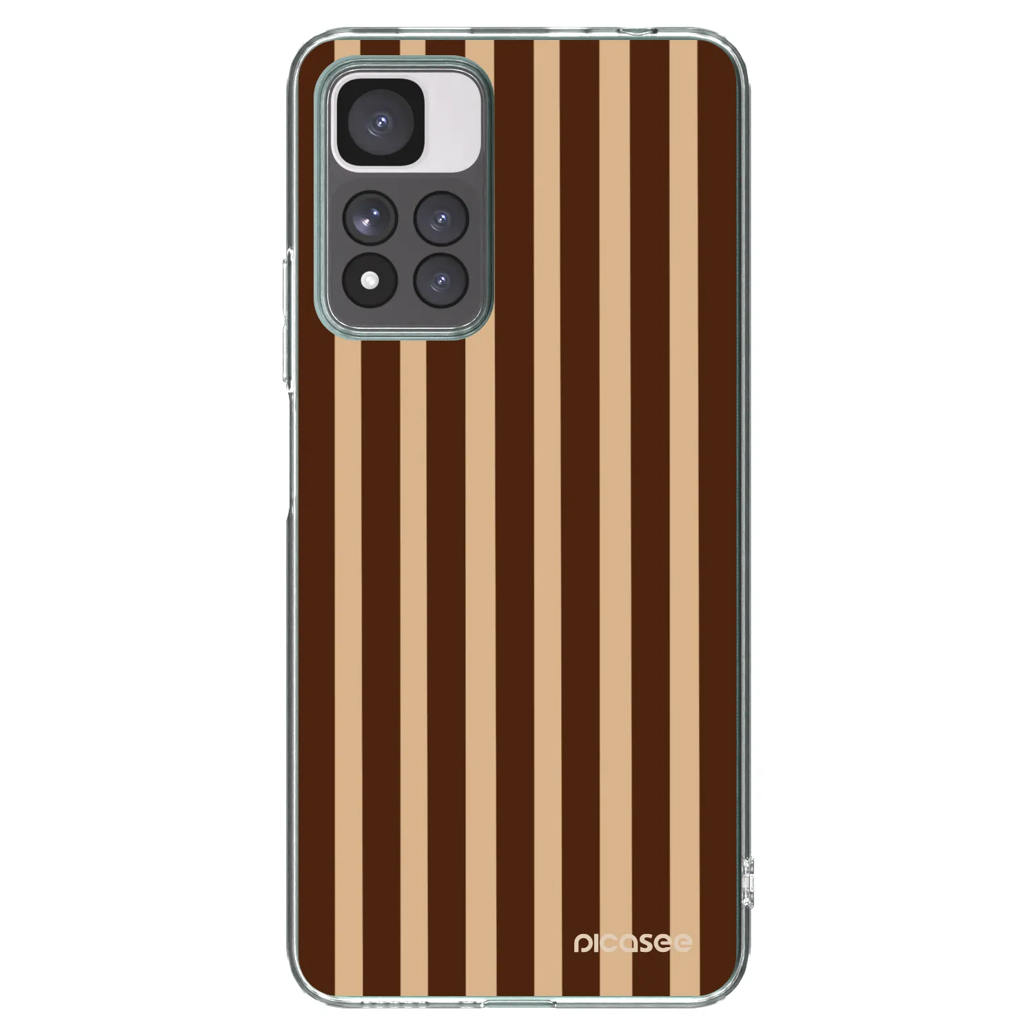 Picasee silikonski prozorni ovitek za Xiaomi Redmi Note 11 Pro+ 5G - Brown lines