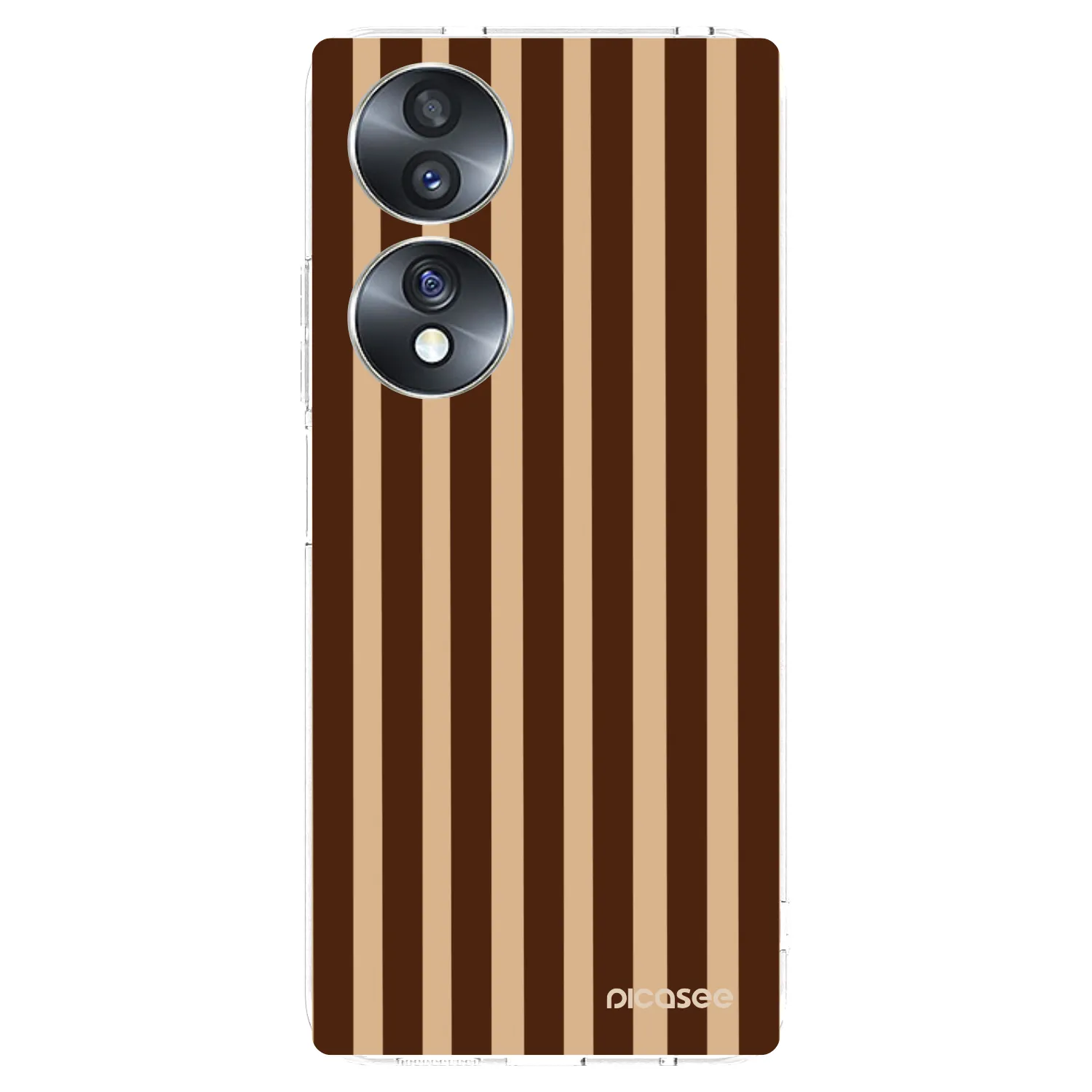 Picasee silikonski prozorni ovitek za Honor 70 - Brown lines