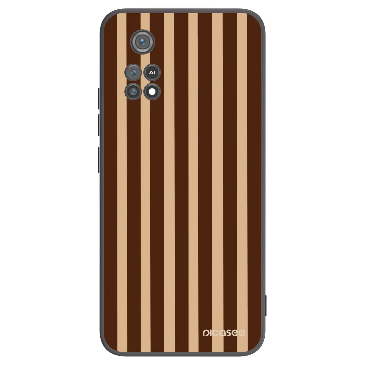 Picasee silikonski črni ovitek za Xiaomi Poco M4 Pro - Brown lines