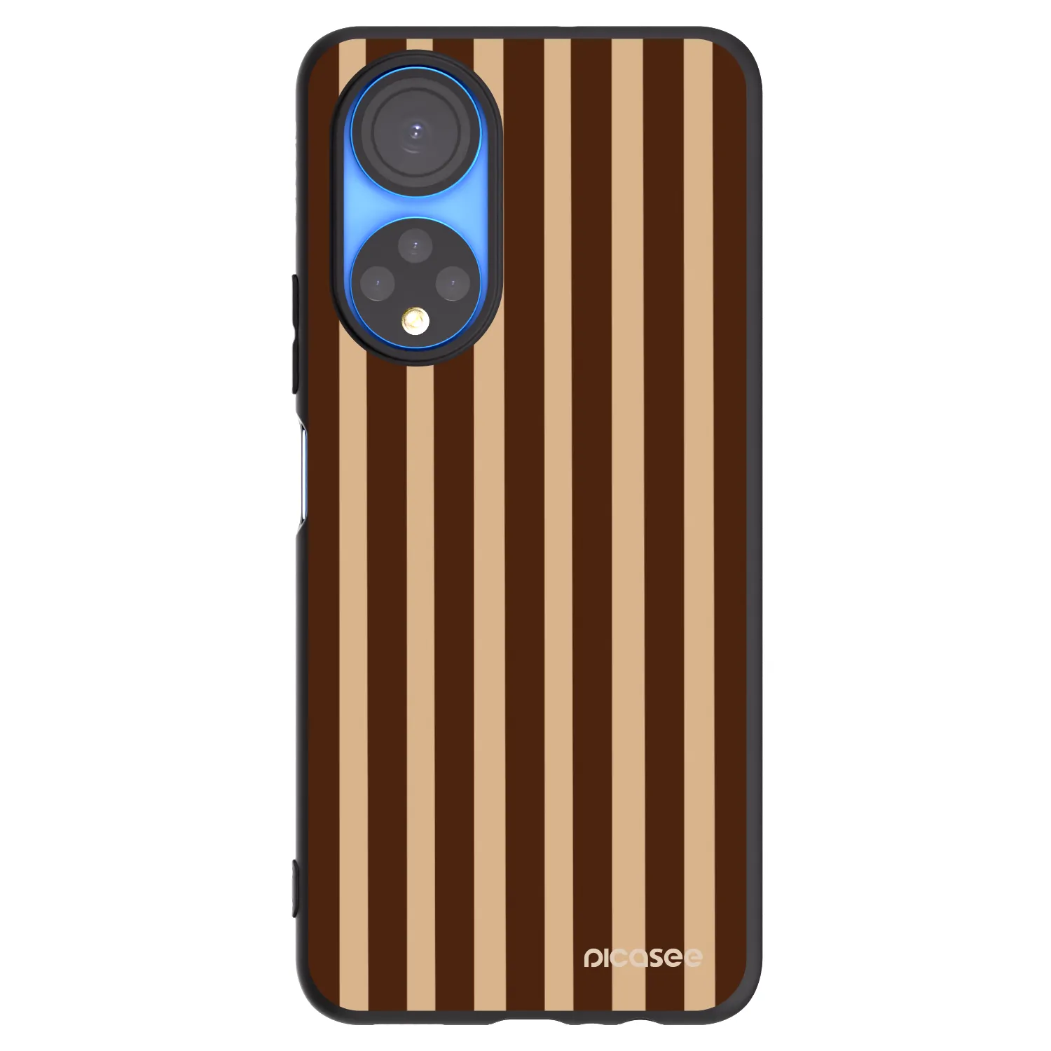 Picasee silikonski črni ovitek za Honor X7 - Brown lines