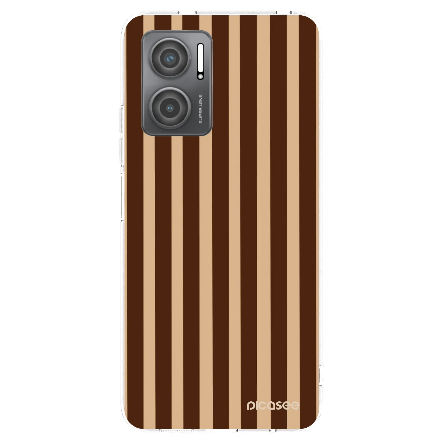 Picasee silikonski prozorni ovitek za Xiaomi Redmi 10 5G - Brown lines
