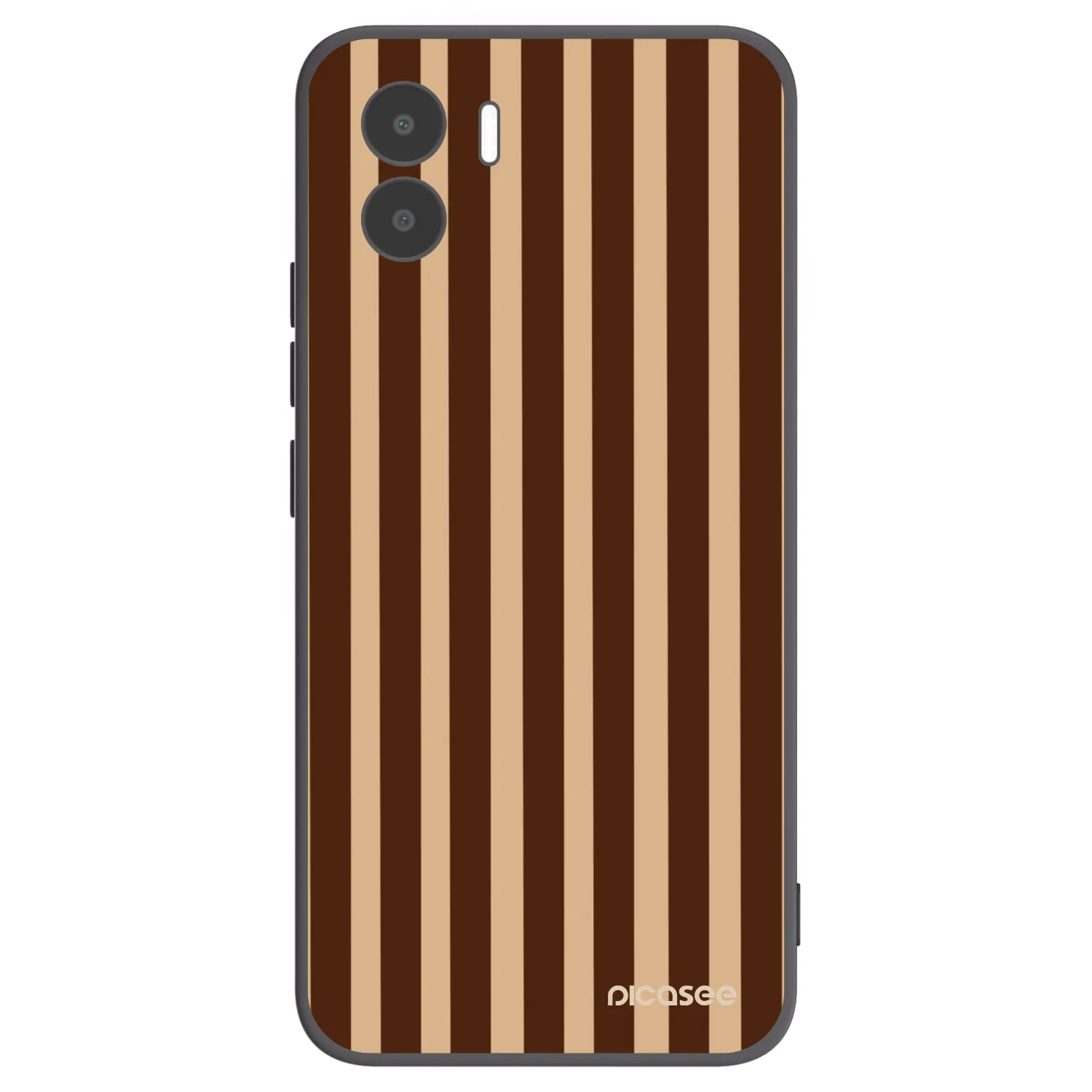 Picasee silikonski črni ovitek za Xiaomi Redmi A1 - Brown lines