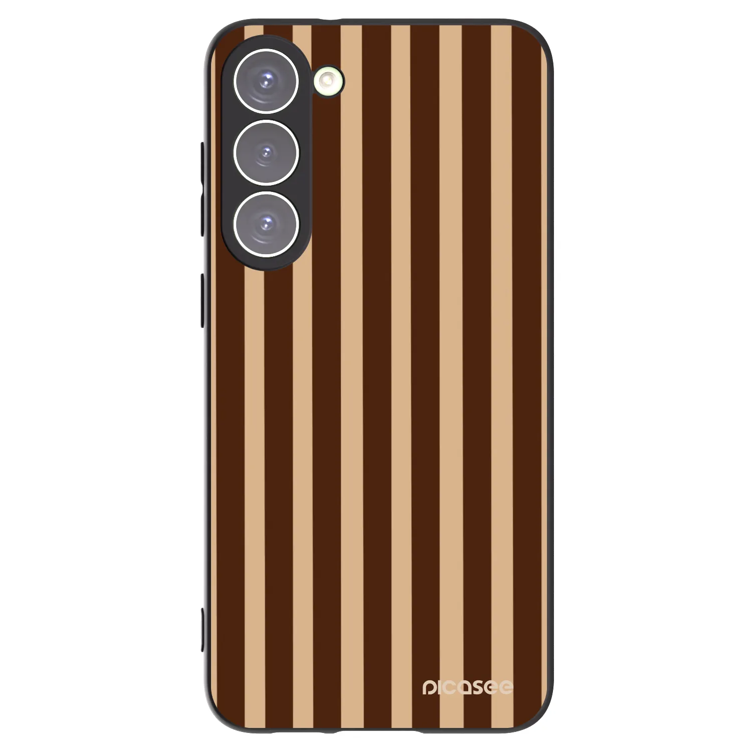 Picasee silikonski črni ovitek za Samsung Galaxy S23+ 5G - Brown lines