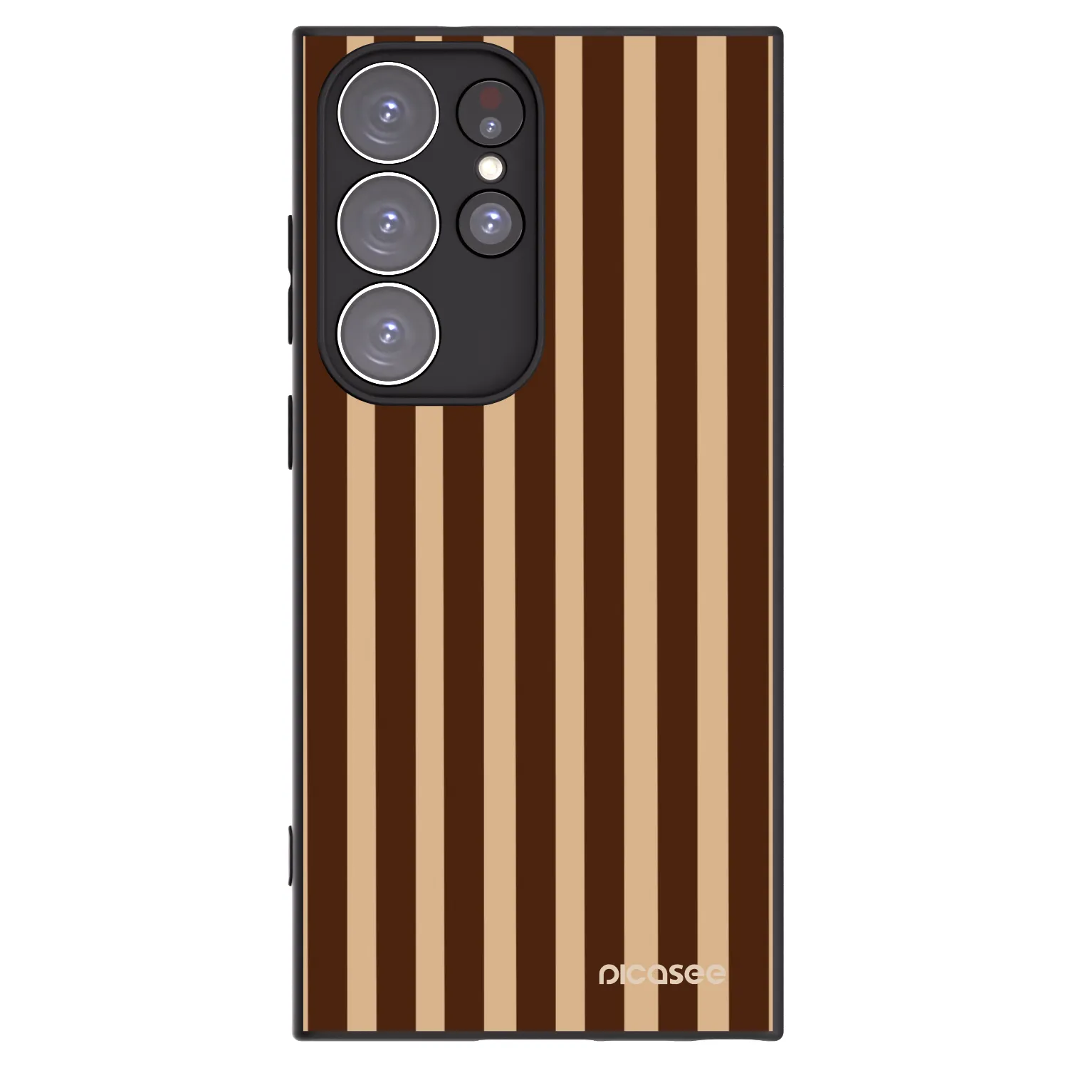 Picasee silikonski črni ovitek za Samsung Galaxy S23 Ultra 5G - Brown lines