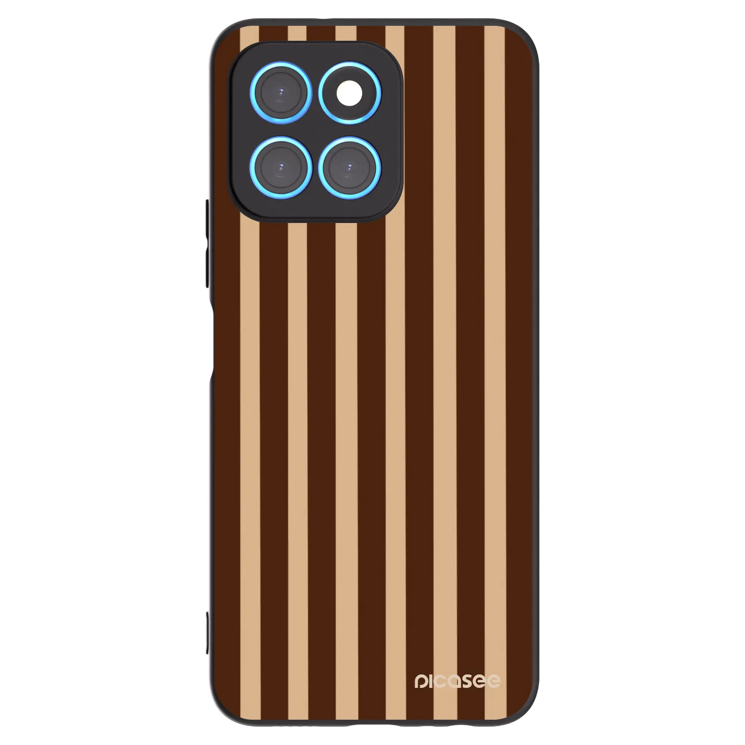 Picasee silikonski črni ovitek za Honor X8 5G - Brown lines