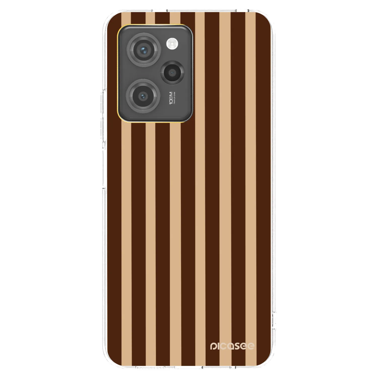 Picasee silikonski črni ovitek za Xiaomi Poco X5 Pro - Brown lines