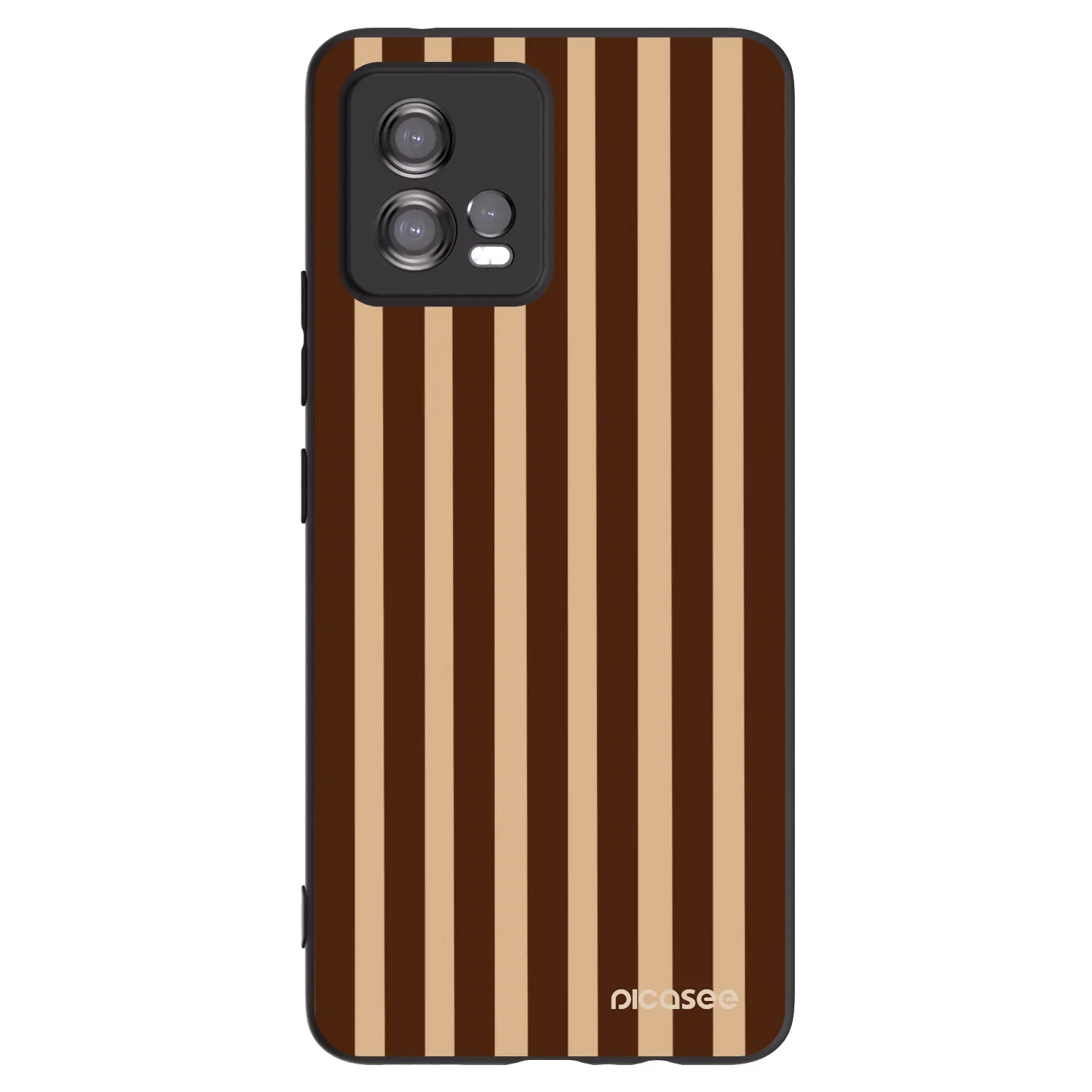 Picasee silikonski črni ovitek za Motorola Moto G72 - Brown lines