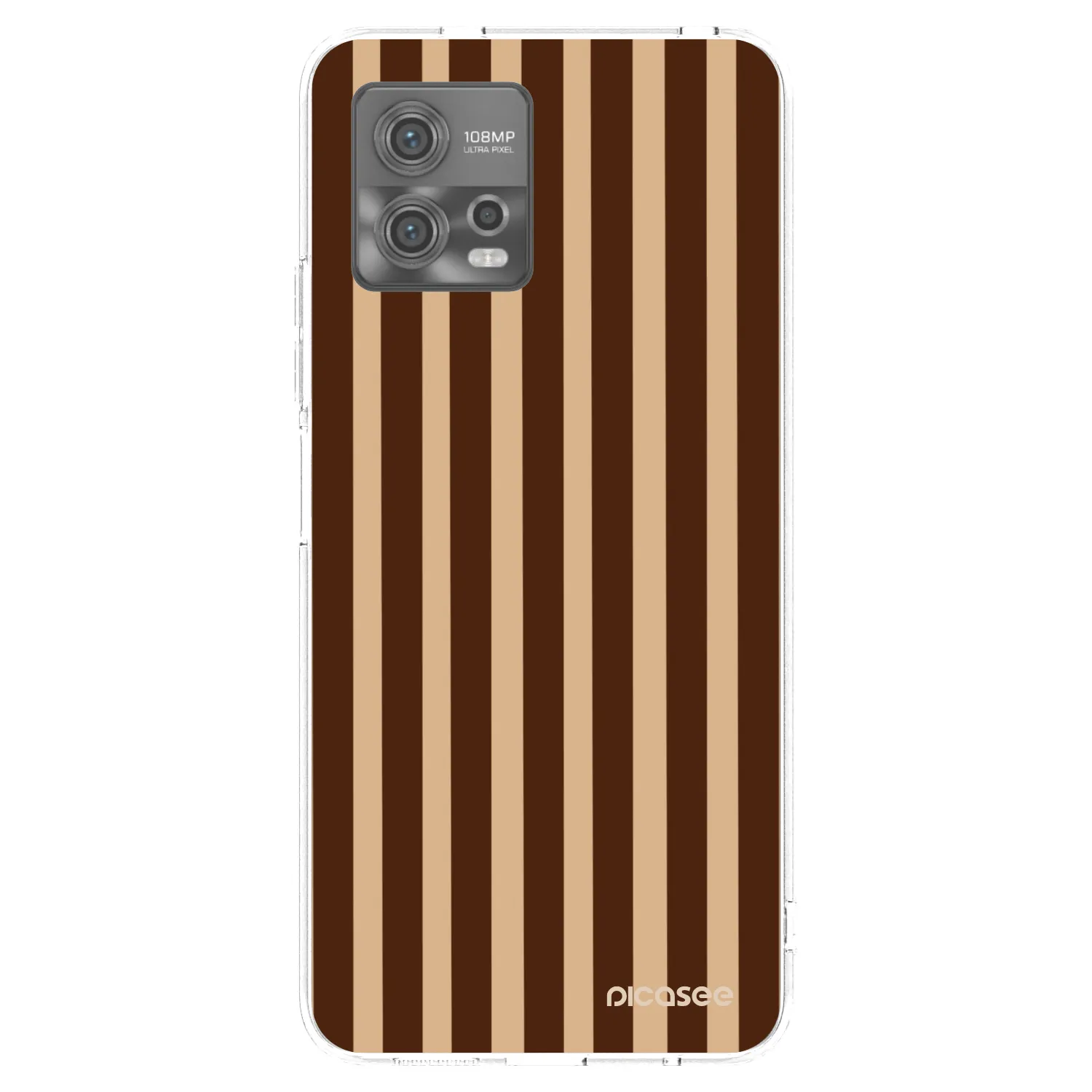 Picasee silikonski prozorni ovitek za Motorola Moto G72 - Brown lines