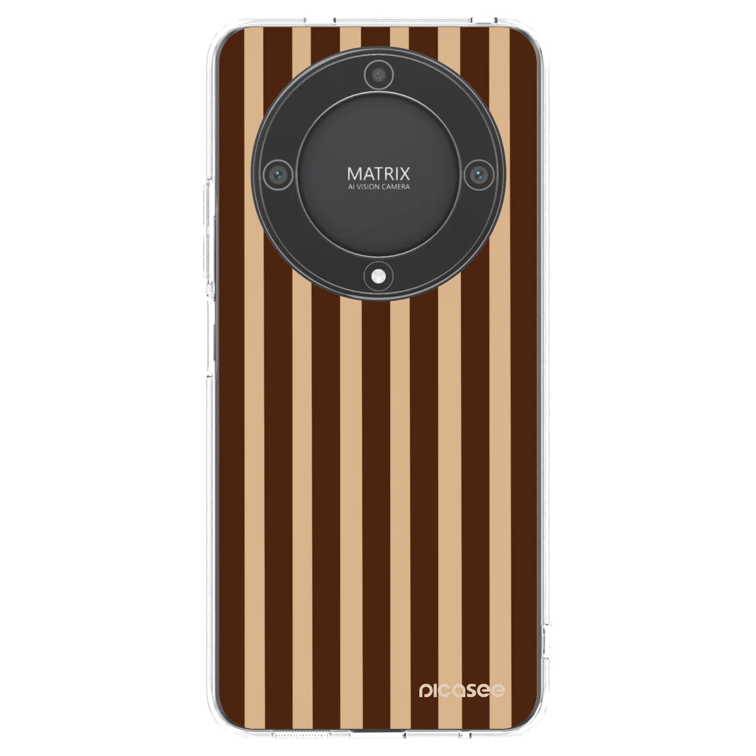 Picasee silikonski prozorni ovitek za Honor Magic5 Lite 5G - Brown lines
