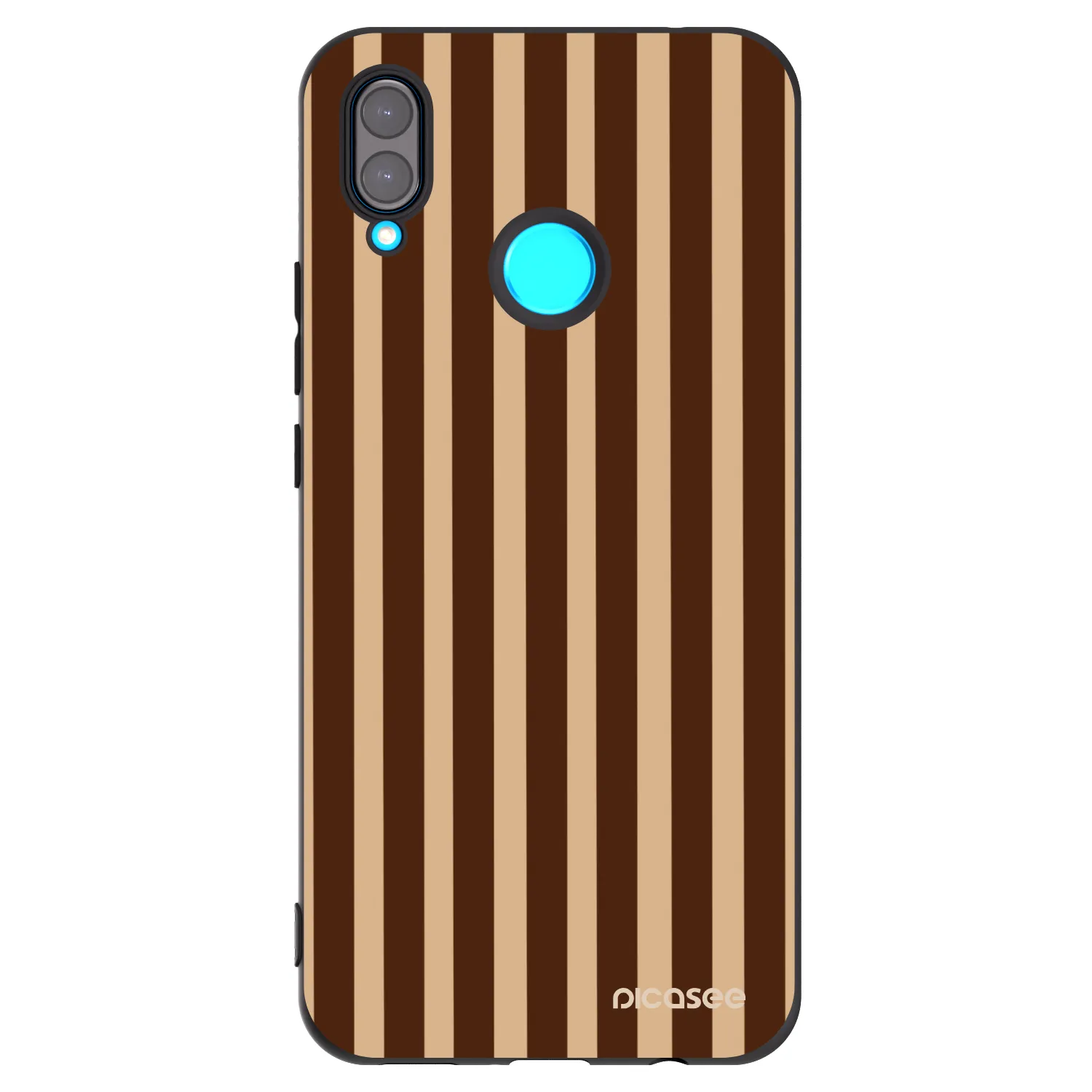 Picasee silikonski črni ovitek za Huawei Nova 3 - Brown lines