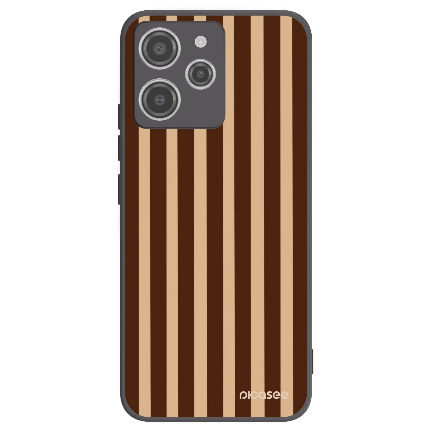 Picasee silikonski črni ovitek za Xiaomi Redmi 12 4G - Brown lines