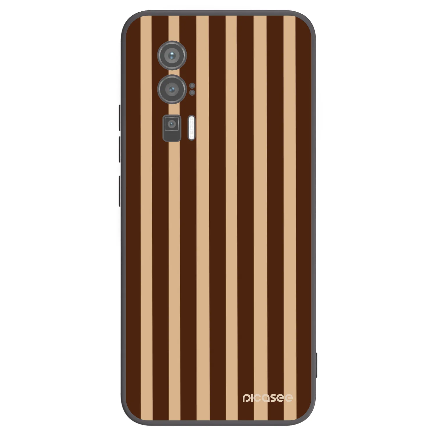 Picasee silikonski črni ovitek za Xiaomi Poco F5 Pro 5G - Brown lines