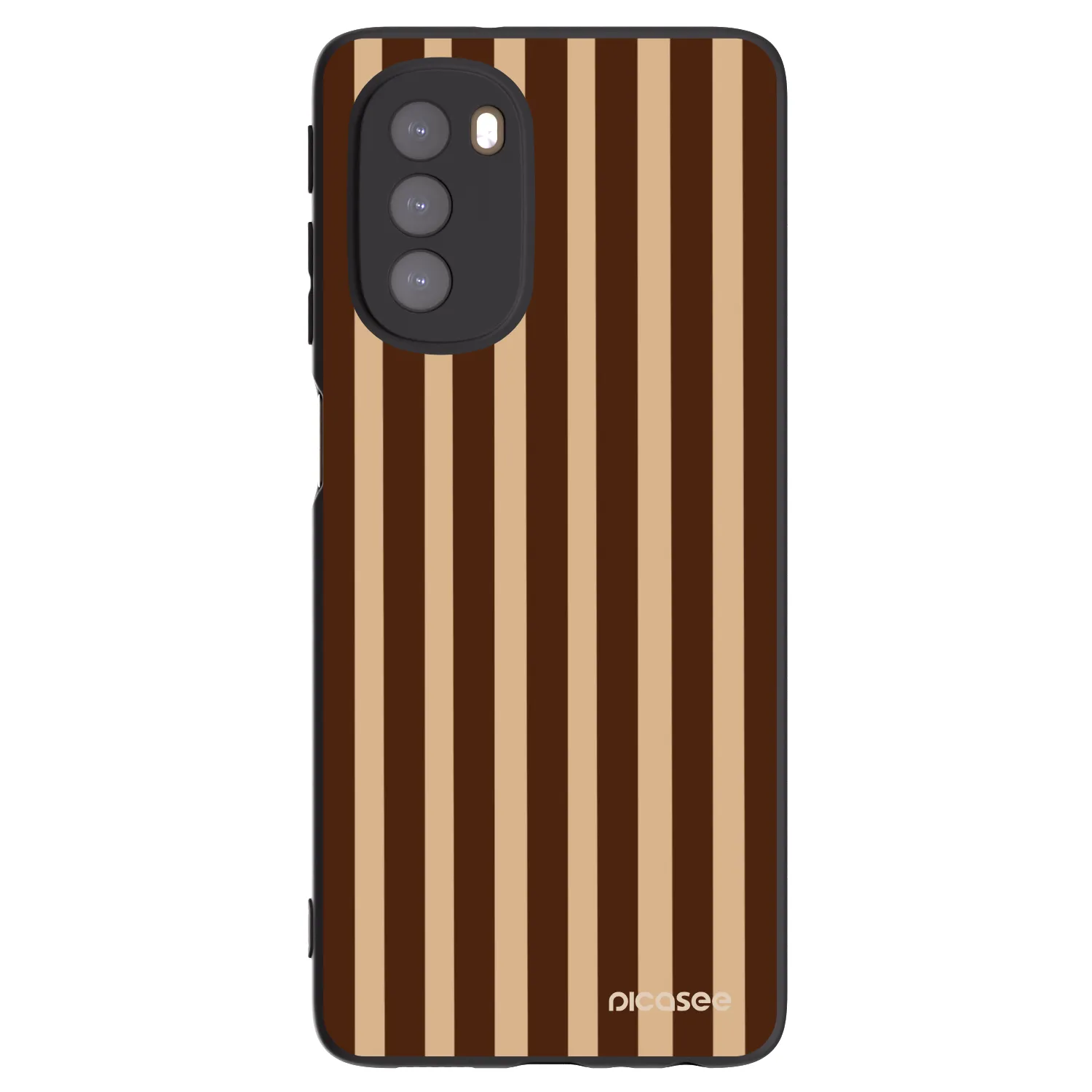 Picasee silikonski črni ovitek za Motorola Moto G51 - Brown lines