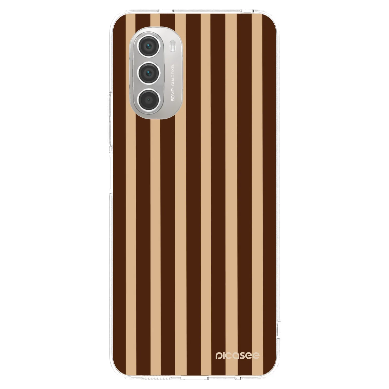 Picasee silikonski prozorni ovitek za Motorola Moto G51 - Brown lines
