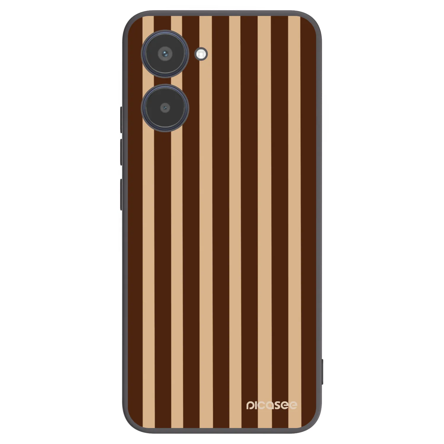 Picasee silikonski črni ovitek za Realme 10 4G - Brown lines