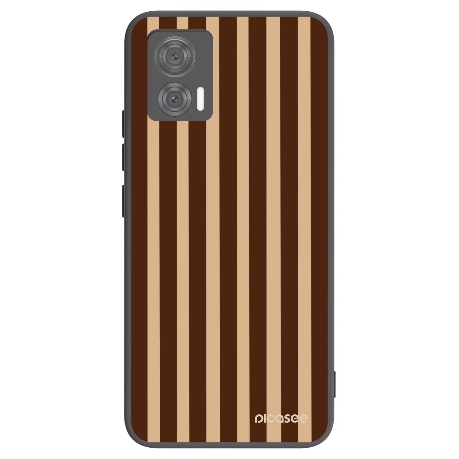 Picasee silikonski črni ovitek za Motorola Edge 30 Neo - Brown lines