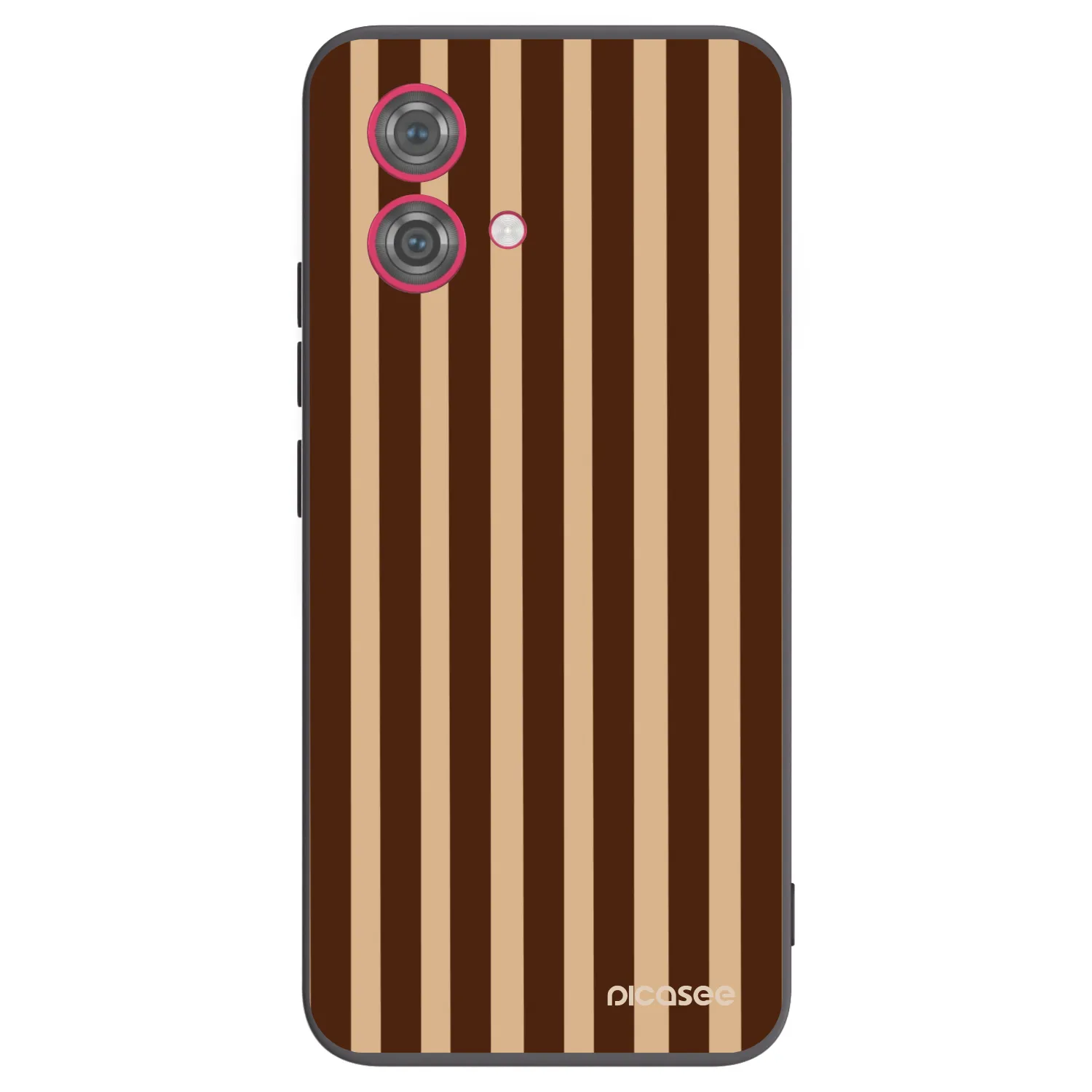 Picasee silikonski črni ovitek za Motorola Moto G84 5G - Brown lines
