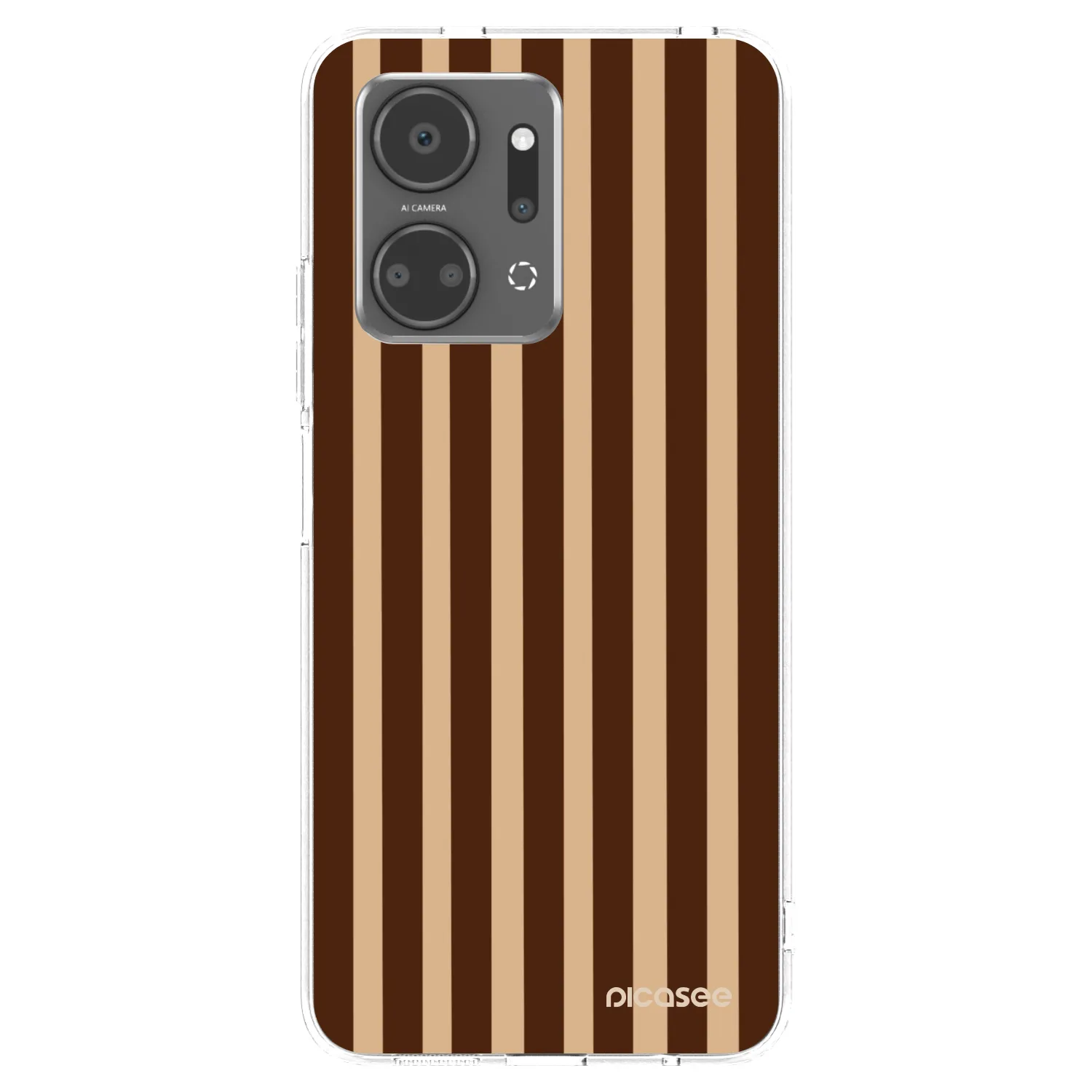 Picasee silikonski prozorni ovitek za Honor X7a - Brown lines