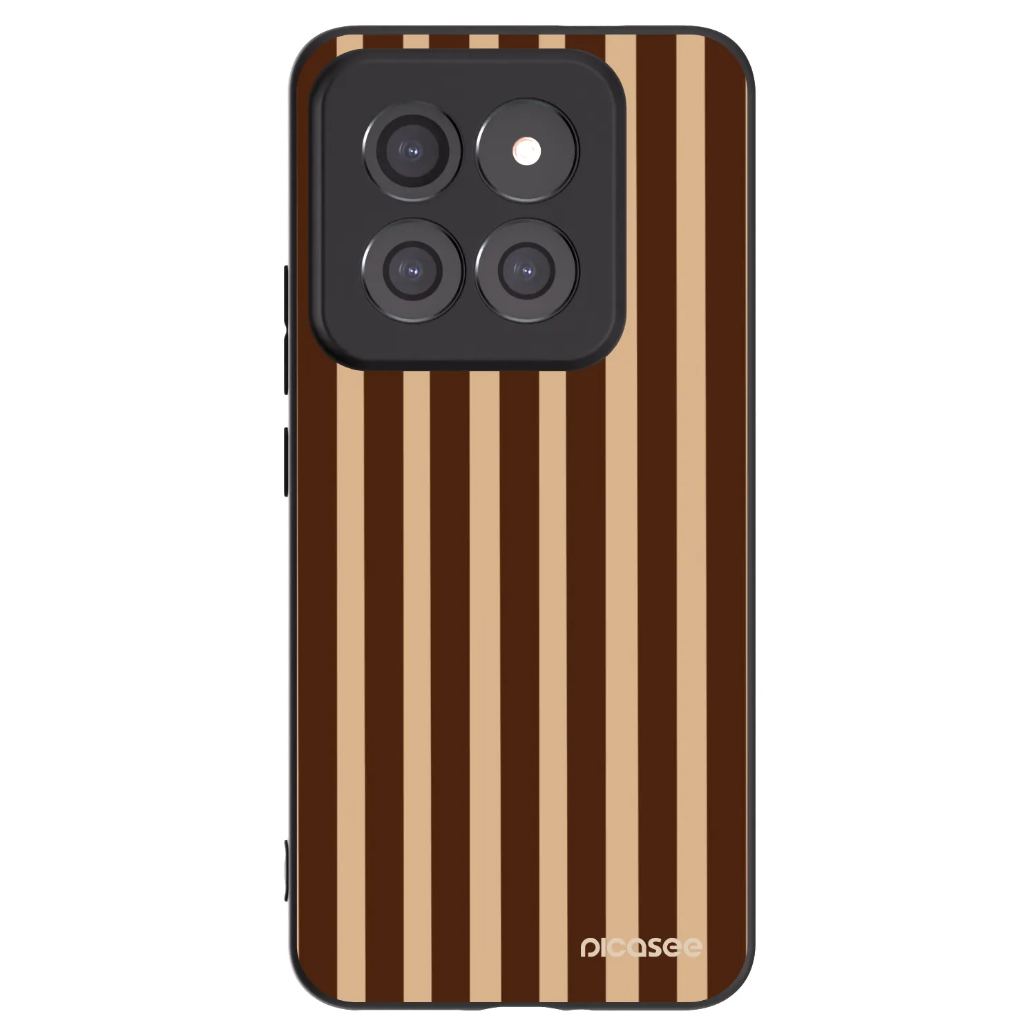 Picasee silikonski črni ovitek za Xiaomi 14 Pro - Brown lines