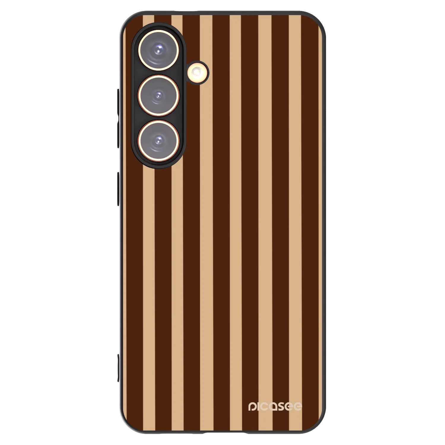 Picasee silikonski črni ovitek za Samsung Galaxy S24 S921B 5G - Brown lines