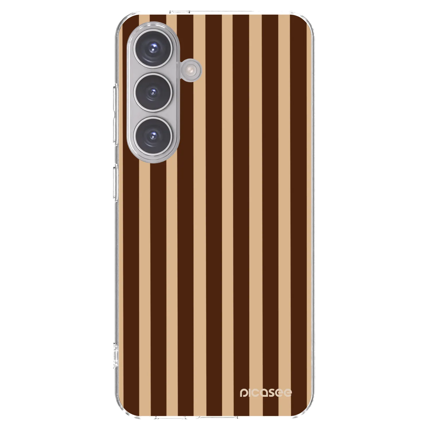 Picasee silikonski prozorni ovitek za Samsung Galaxy S24 S921B 5G - Brown lines