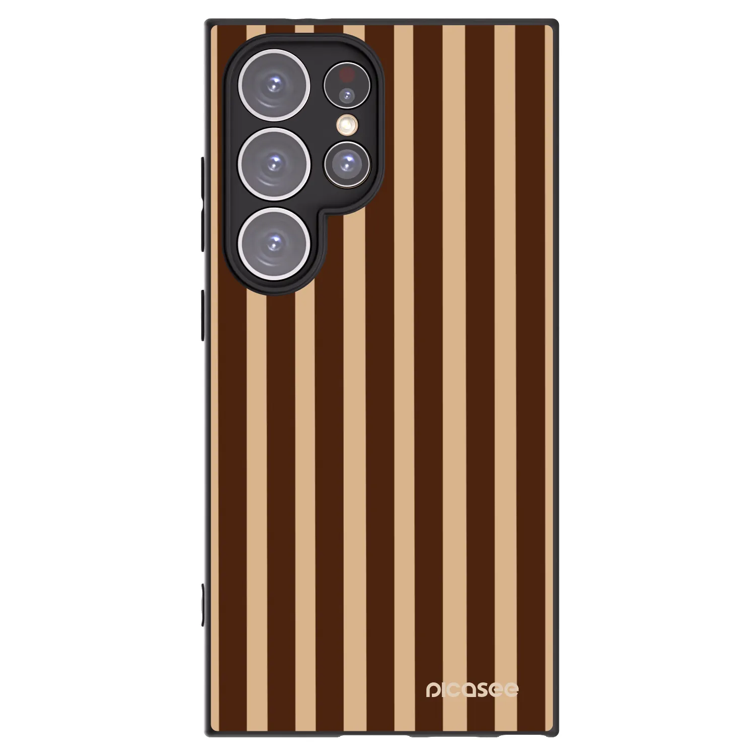 Picasee silikonski črni ovitek za Samsung Galaxy S24 Ultra S928B 5G - Brown lines