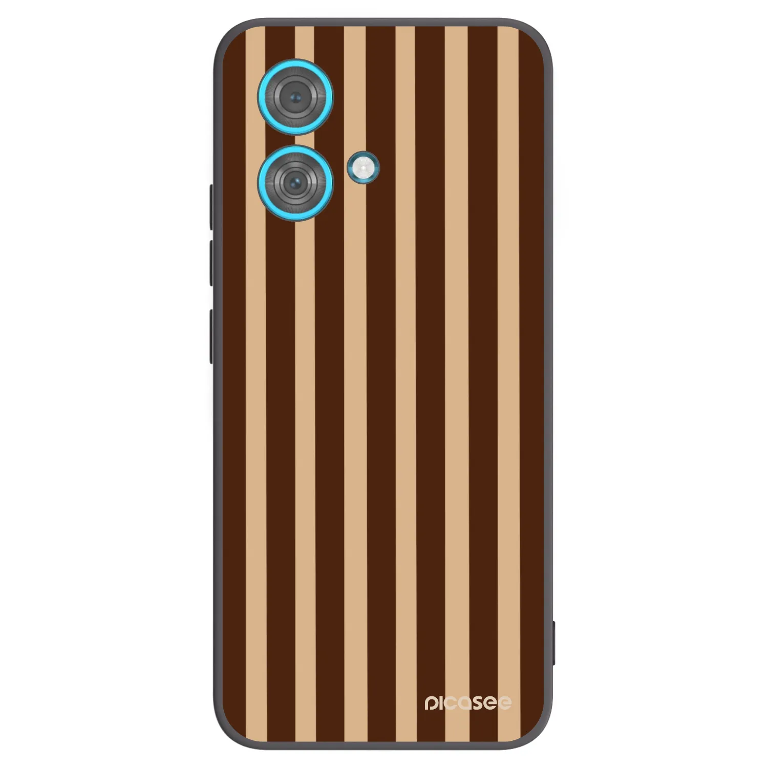 Picasee silikonski črni ovitek za Motorola Edge 40 Neo - Brown lines