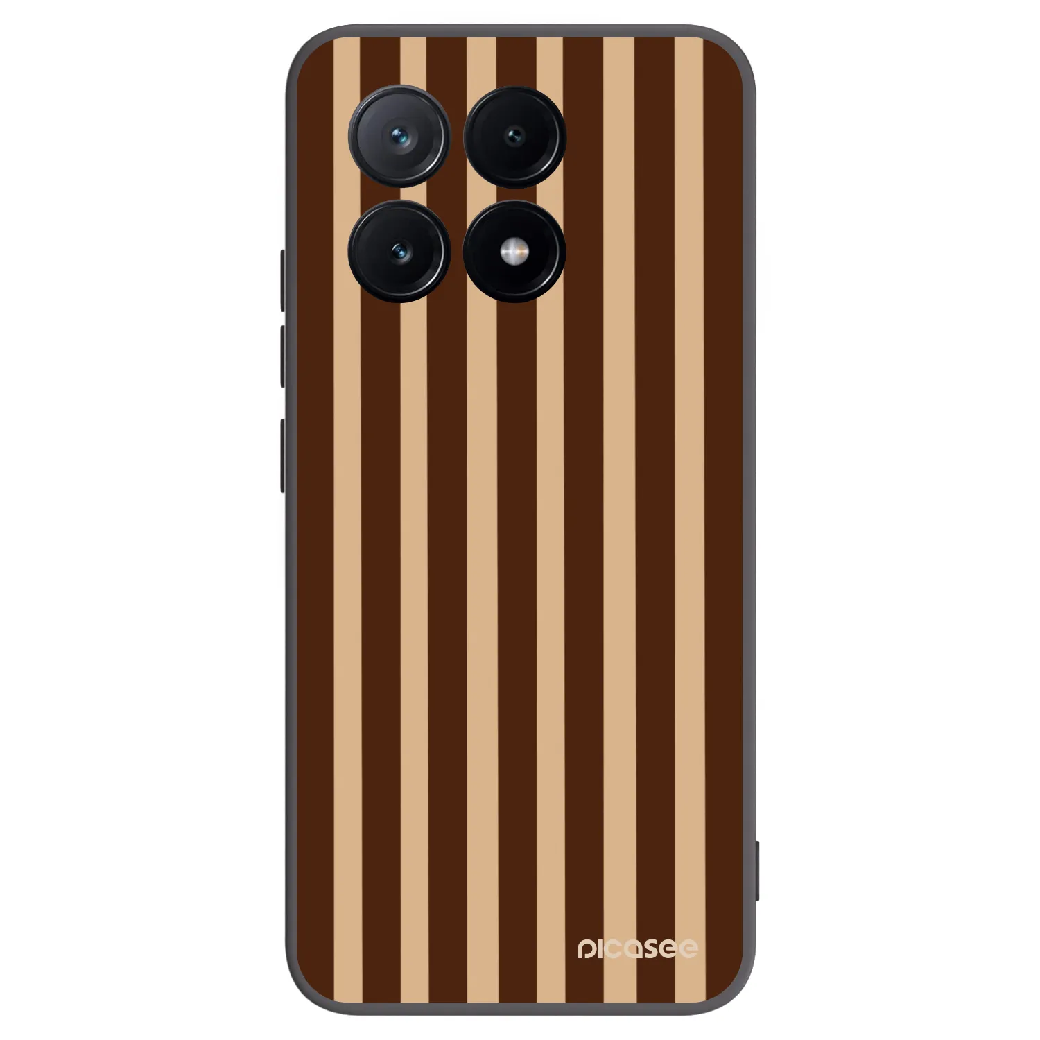 Picasee silikonski črni ovitek za Xiaomi Poco X6 Pro - Brown lines