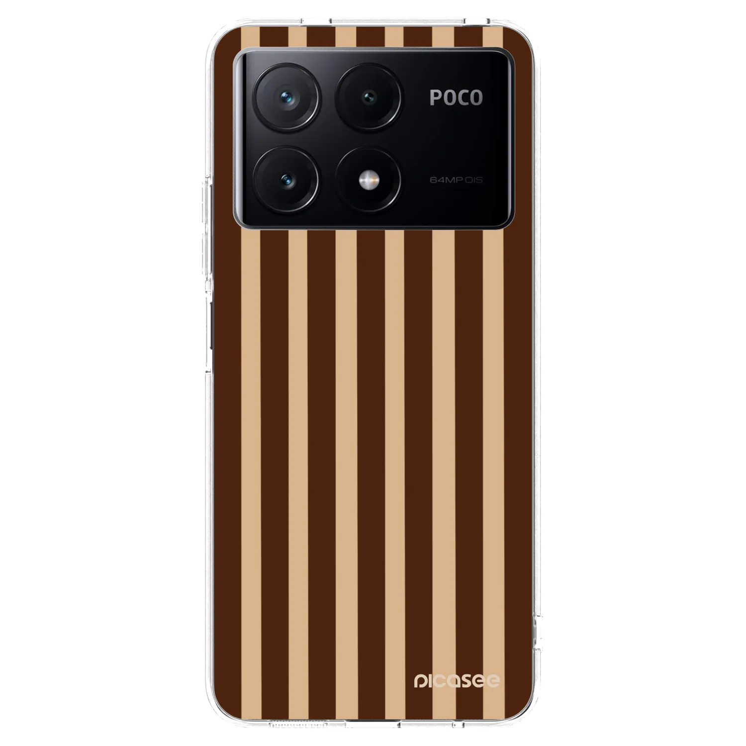 Picasee silikonski prozorni ovitek za Xiaomi Poco X6 Pro - Brown lines