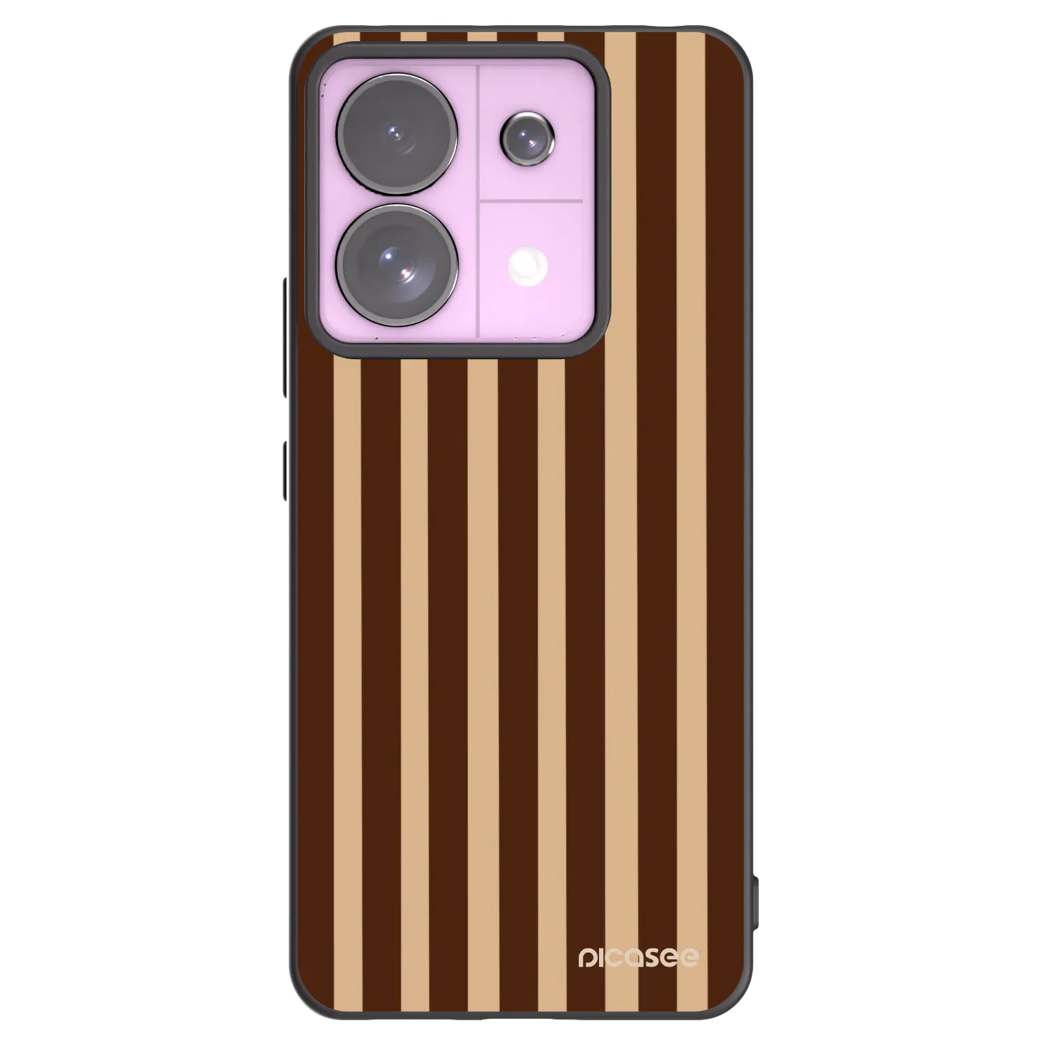 Picasee silikonski črni ovitek za Xiaomi Redmi Note 13 Pro 5G - Brown lines