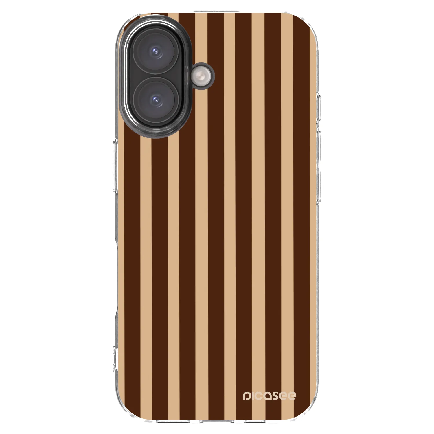 Picasee silikonski prozorni ovitek za Apple iPhone 16 - Brown lines