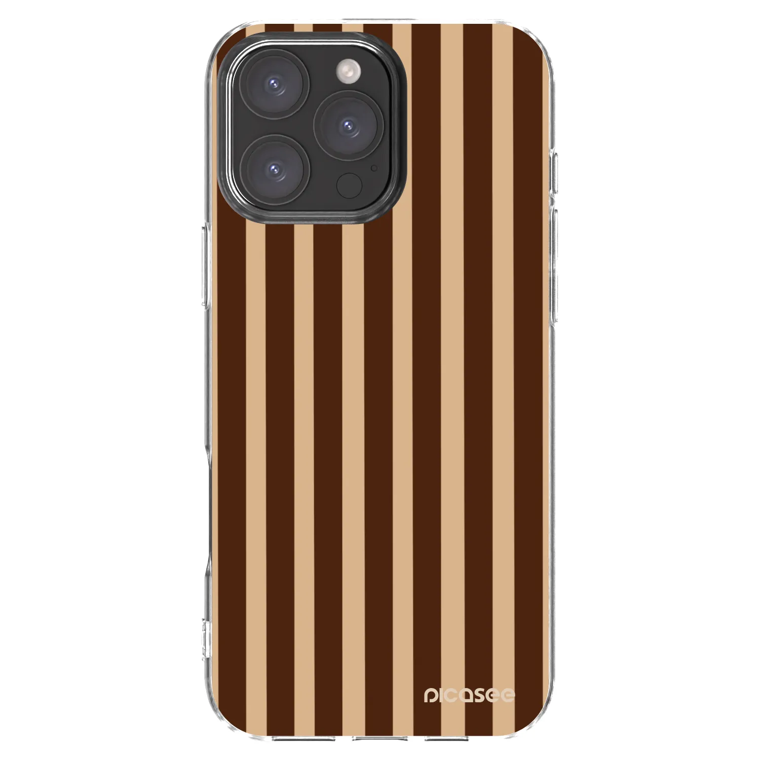 Picasee silikonski prozorni ovitek za Apple iPhone 16 Pro Max - Brown lines