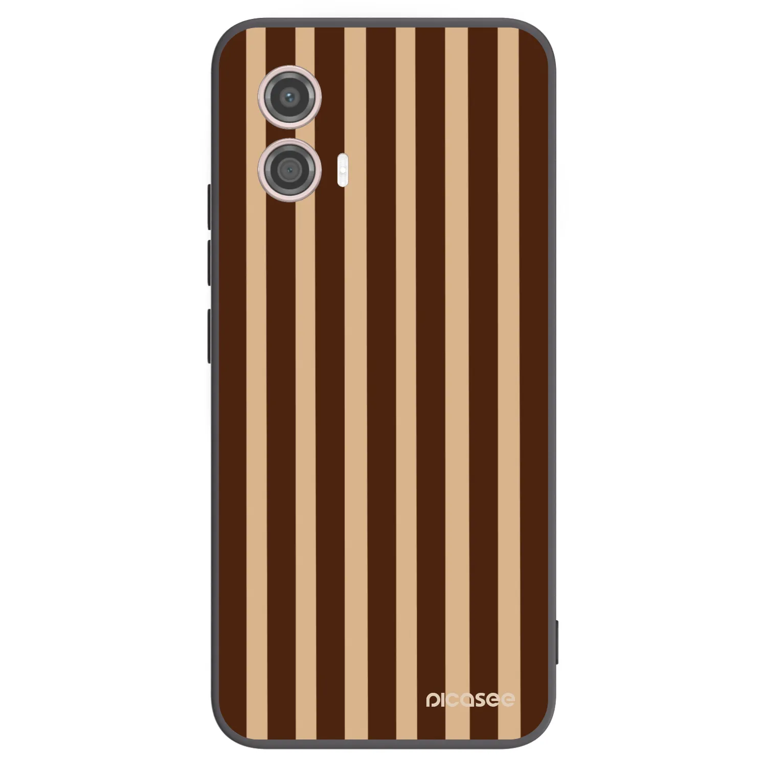 Picasee silikonski črni ovitek za Motorola Moto G53 5G - Brown lines
