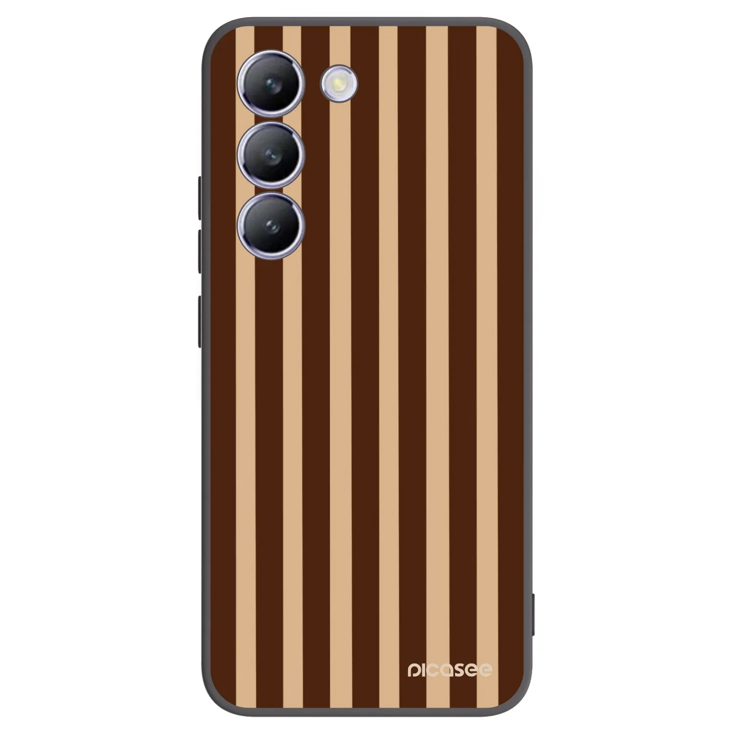 Picasee silikonski črni ovitek za Vivo V40 SE 5G - Brown lines