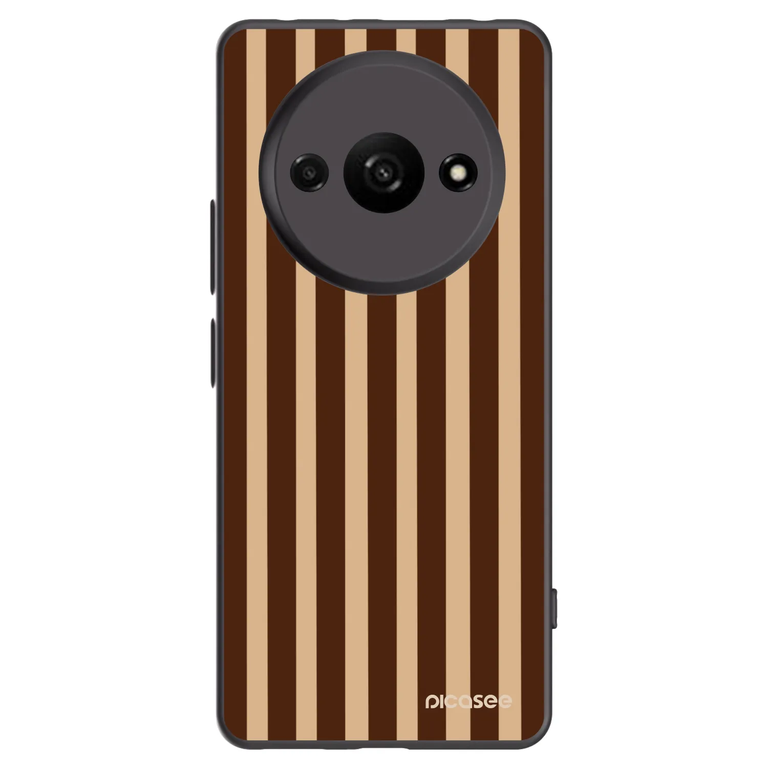 Picasee silikonski črni ovitek za Xiaomi Redmi A3 - Brown lines