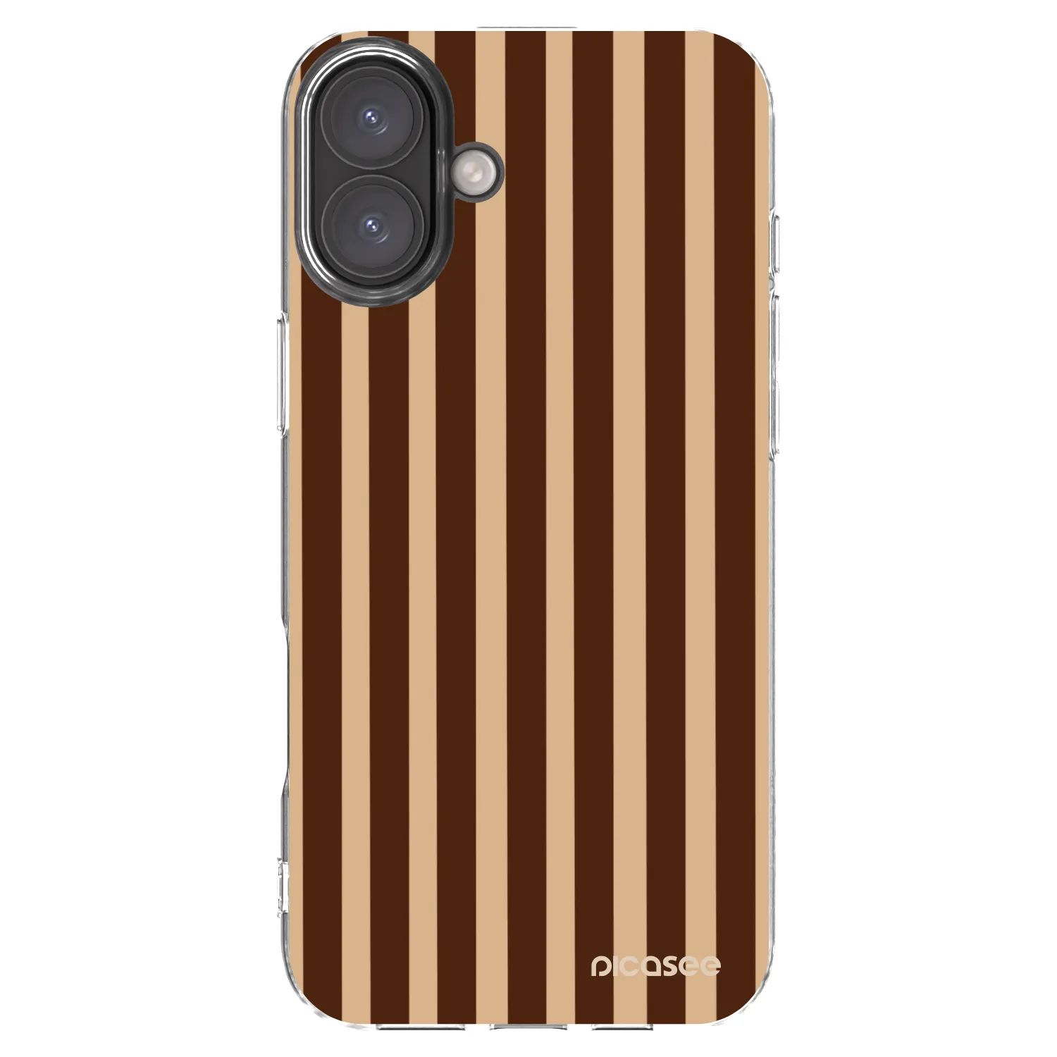 Picasee silikonski prozorni ovitek za Apple iPhone 16 Plus - Brown lines